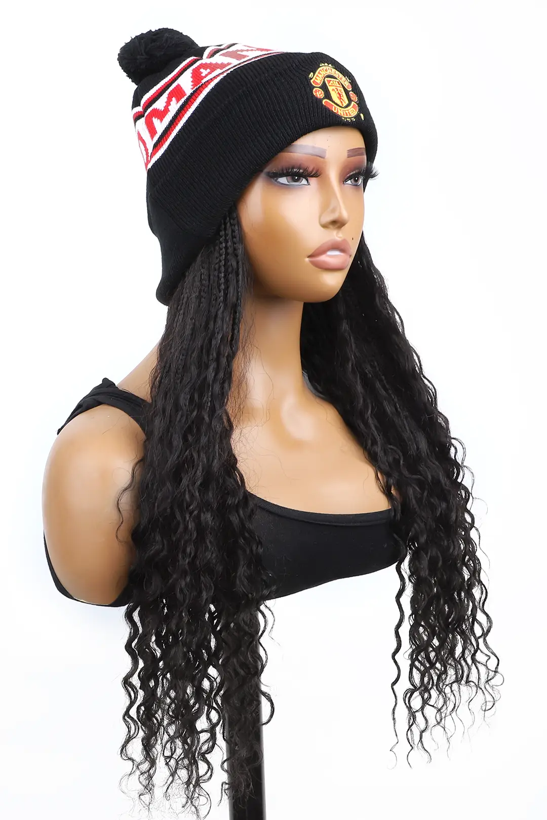 Braided Headband Boho Style with Human Hair Curls BH01 - Image 5