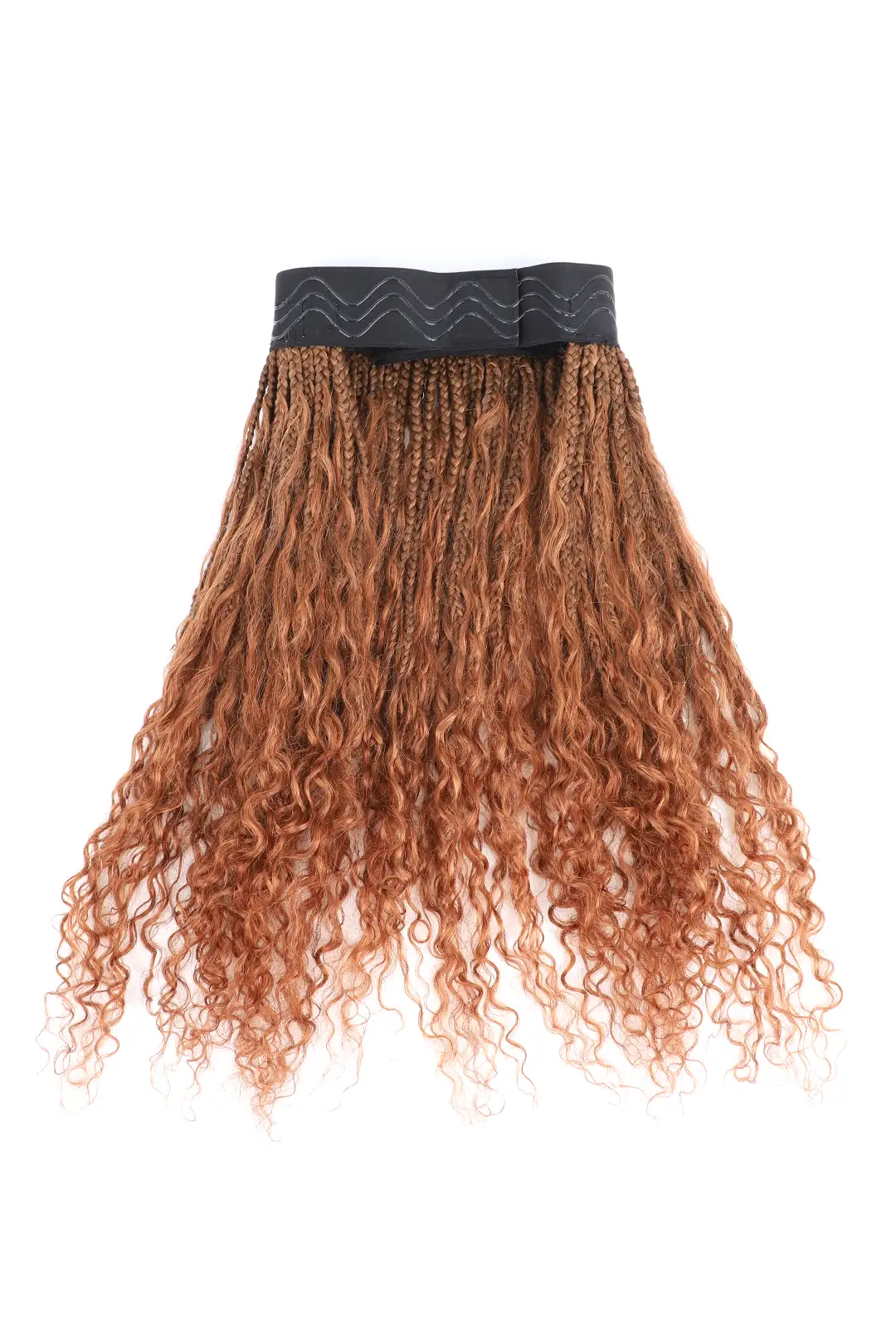 Braided Headband Boho Style with Human Hair Curls BH01 - Image 7