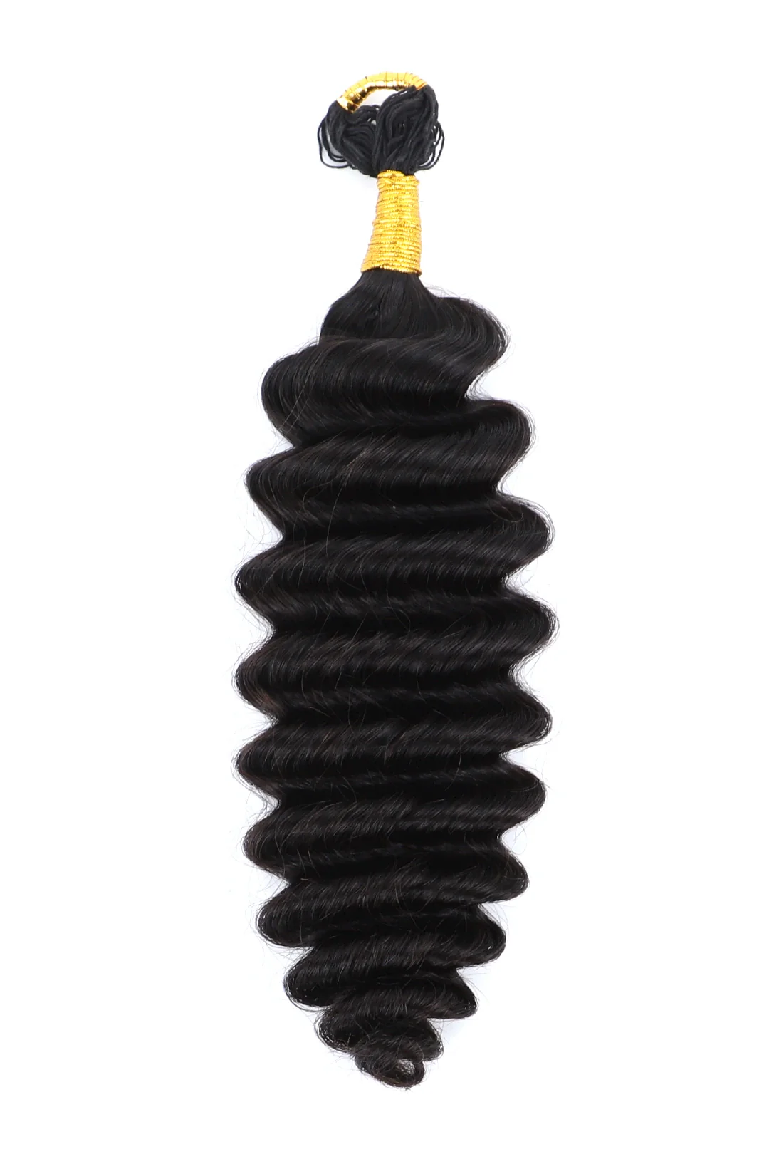 Double Drawn Braiding Feather Crochet Hair – Deep Wave Long Cord for Miracle Knots