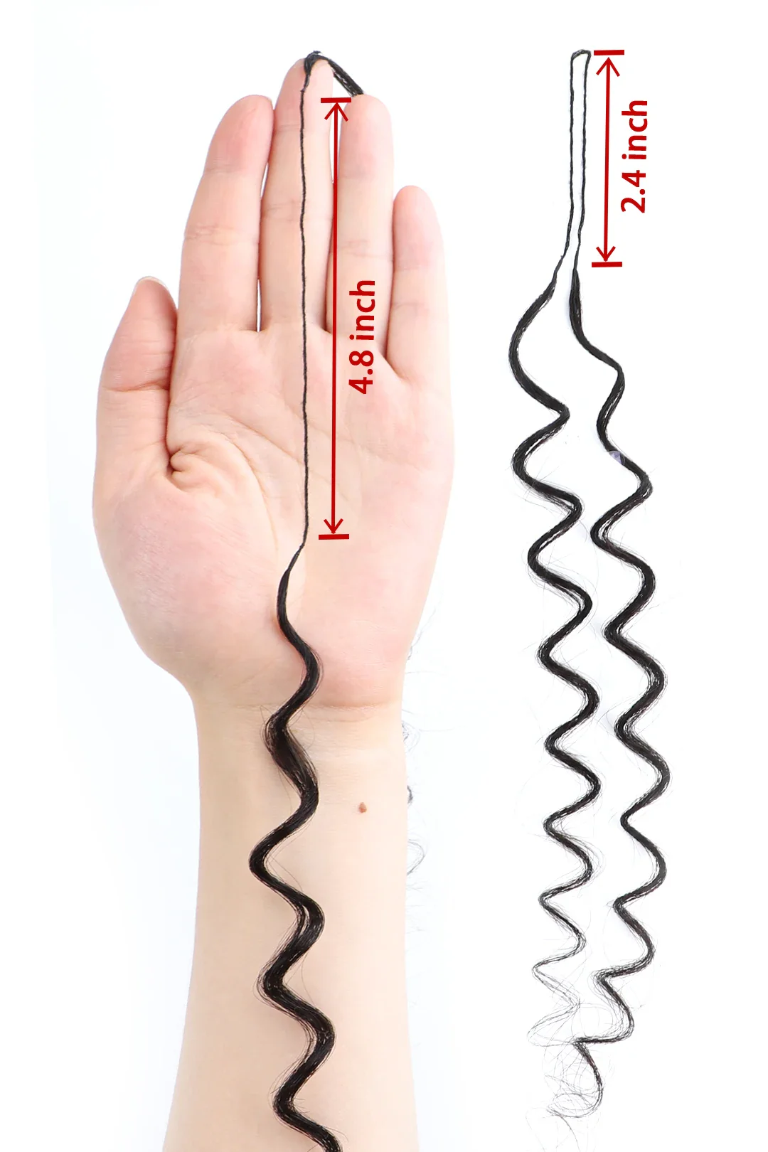 Double Drawn Braiding Feather Crochet Hair – Deep Wave Long Cord for Miracle Knots - Image 4