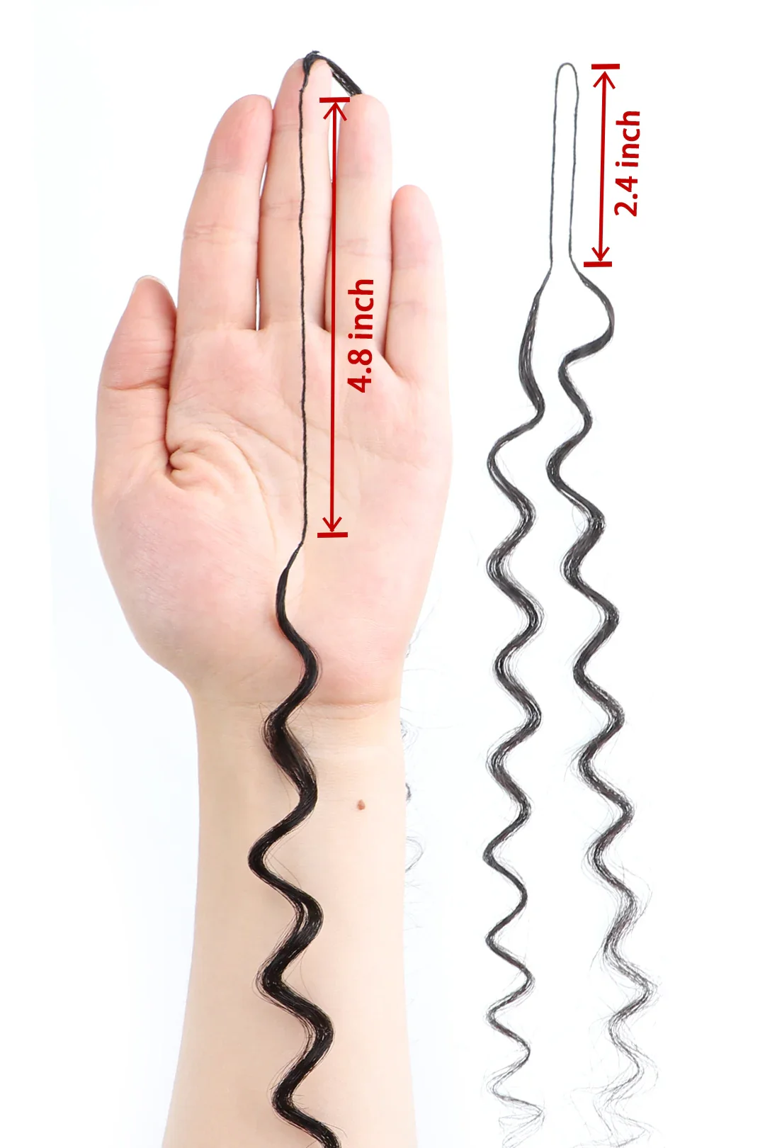 Double Drawn Braiding Feather Crochet Hair – Spanish Curly Long Cord for Miracle Knots - Image 7