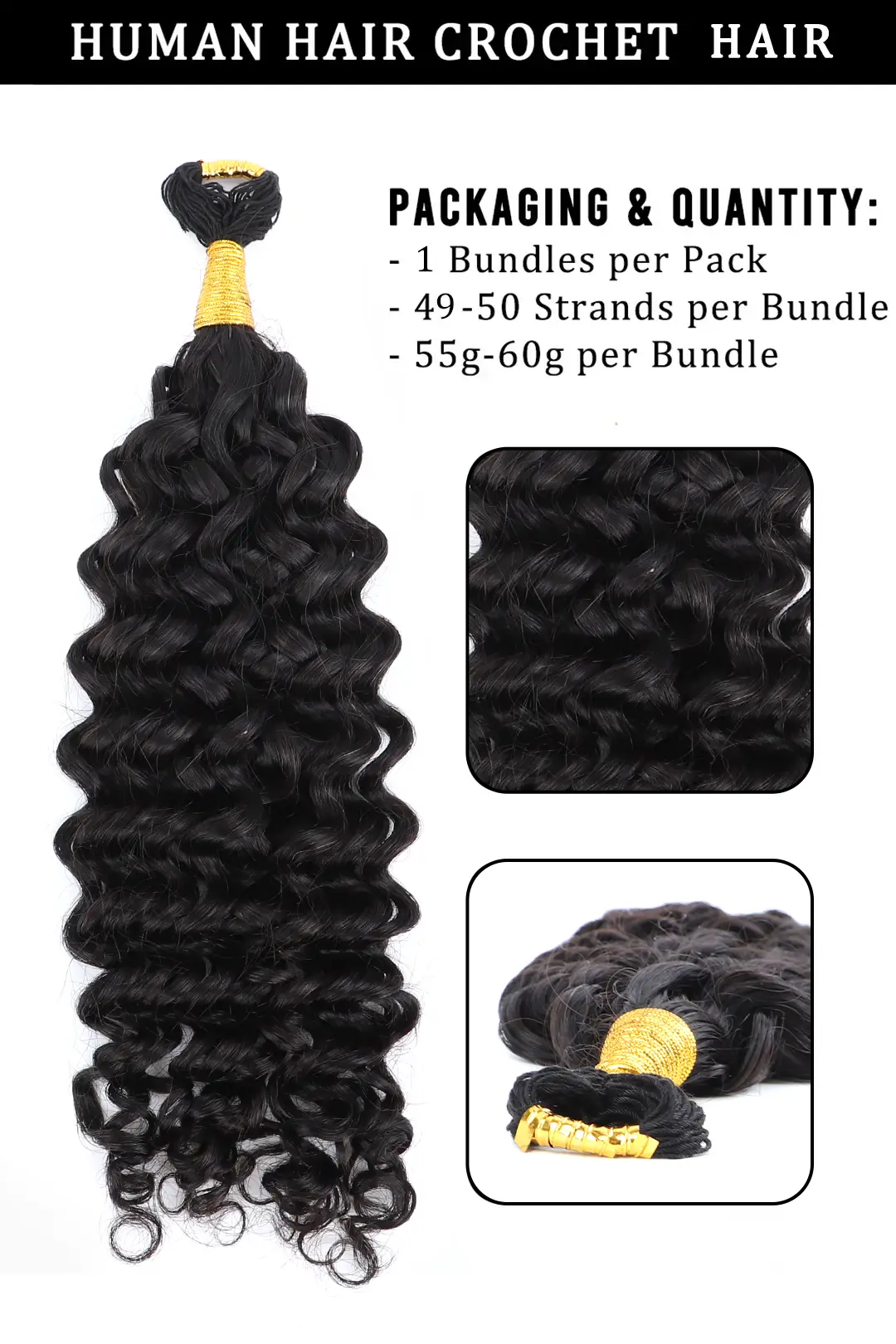 Double Drawn Braiding Feather Crochet Hair – Spanish Curly Long Cord for Miracle Knots - Image 8