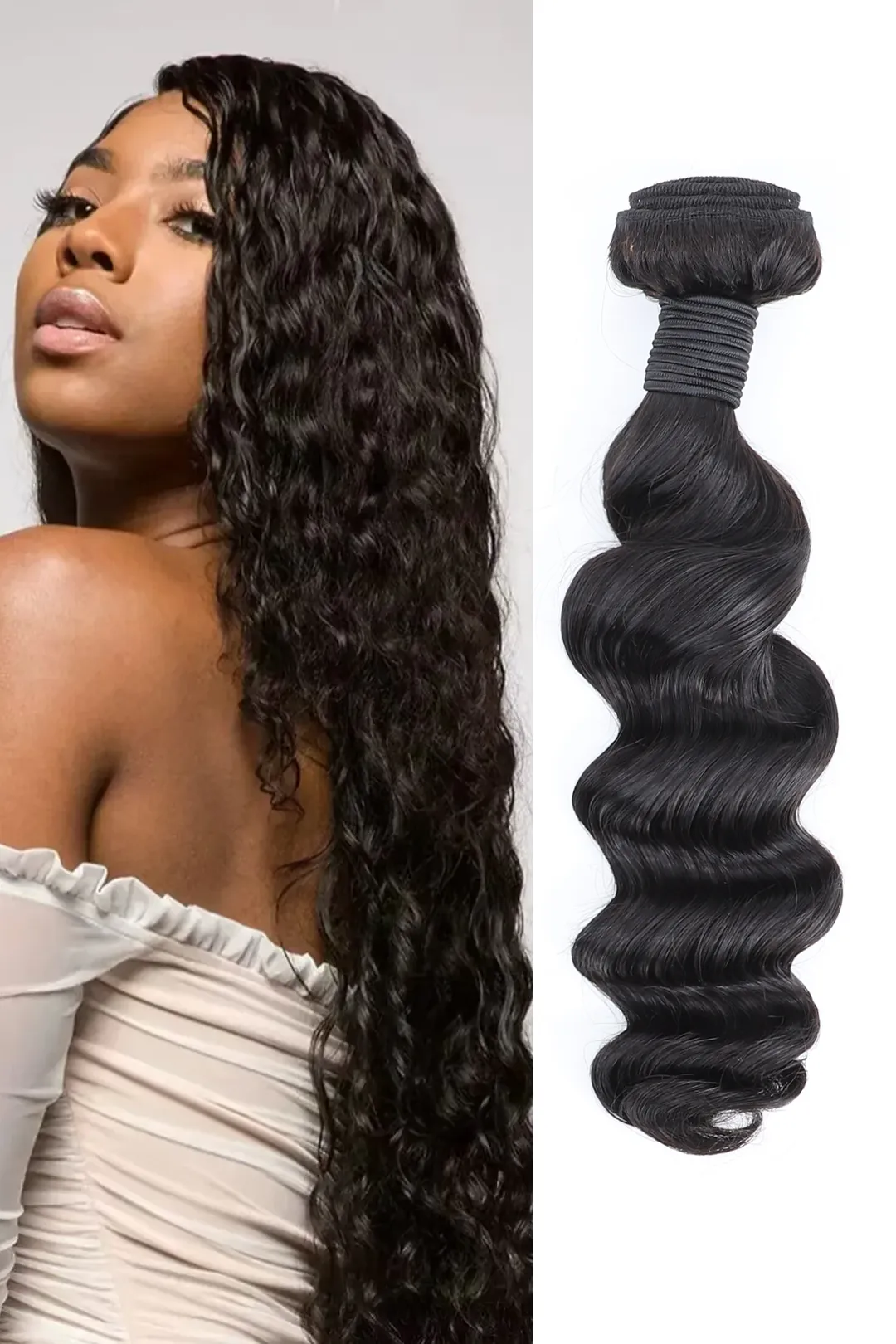Brazilian Hair Bundles Sew in Extensions Loose Wave - Image 6