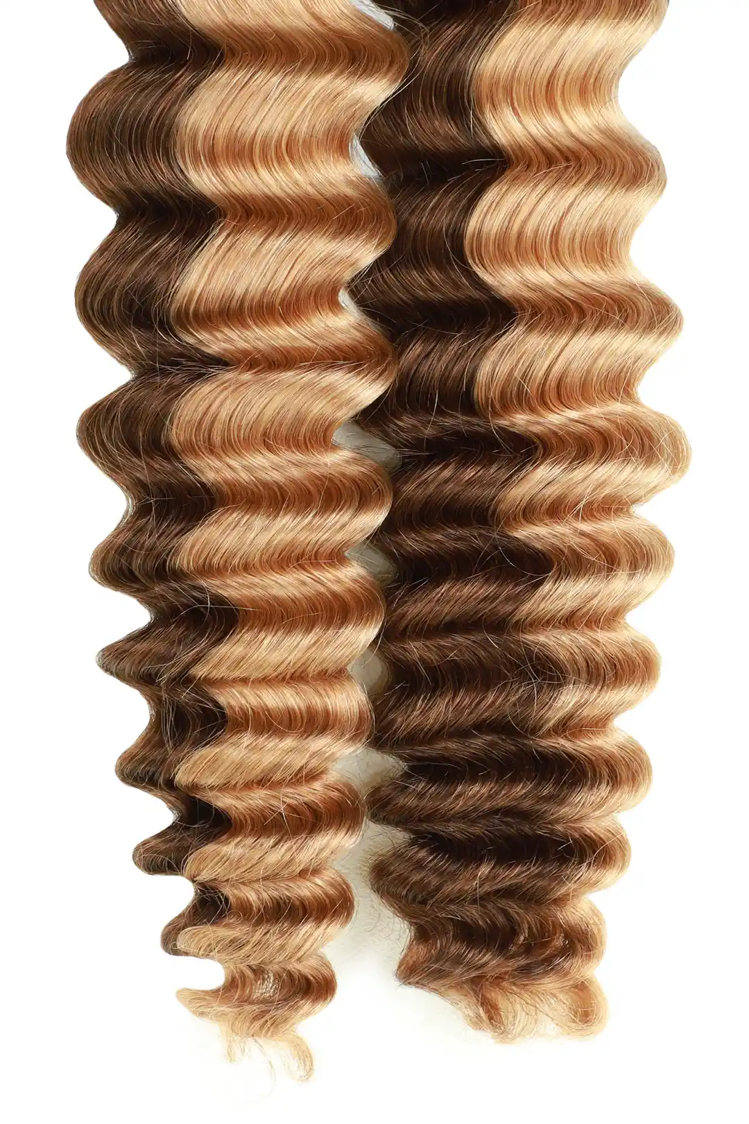 Bulk Hair Piano Color #4/#27 Deep Wave for Braiding BU30 - Image 3