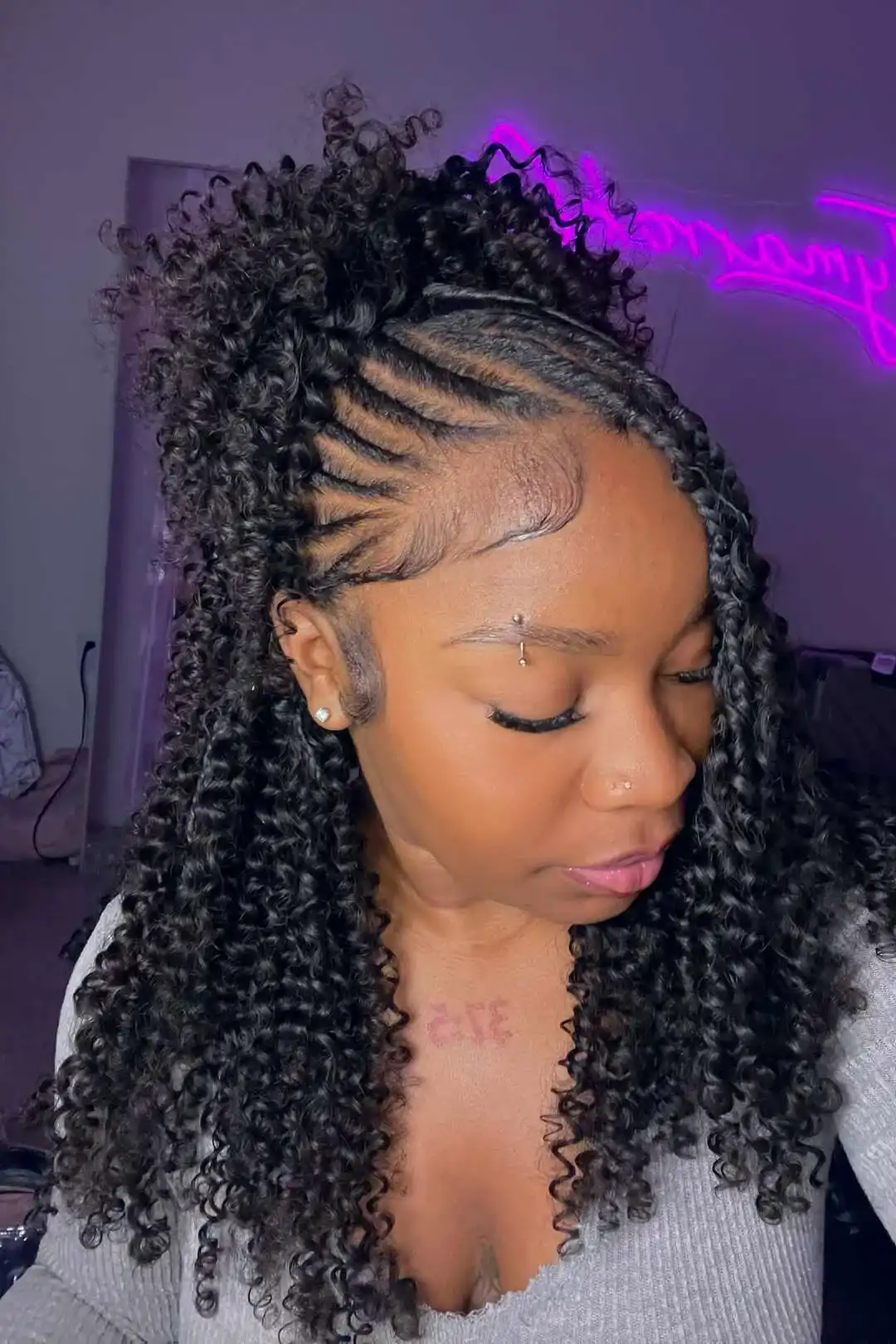 Double Drawn Burmese Curly with Spiral Ends Feather Crochet Hair FE33 - Image 13