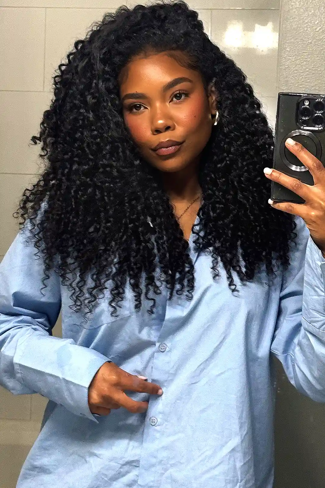 Double Drawn Burmese Curly with Spiral Ends Feather Crochet Hair FE33 - Image 2