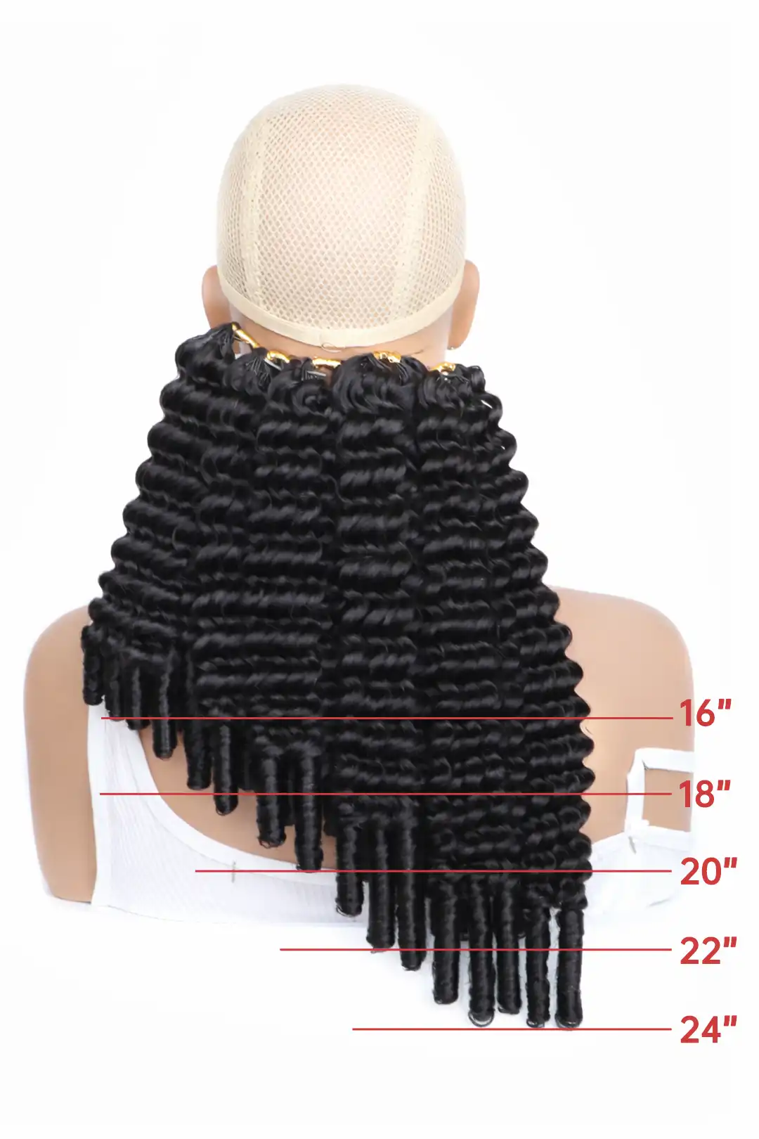 Double Drawn Burmese Curly with Spiral Ends Feather Crochet Hair FE33 - Image 7