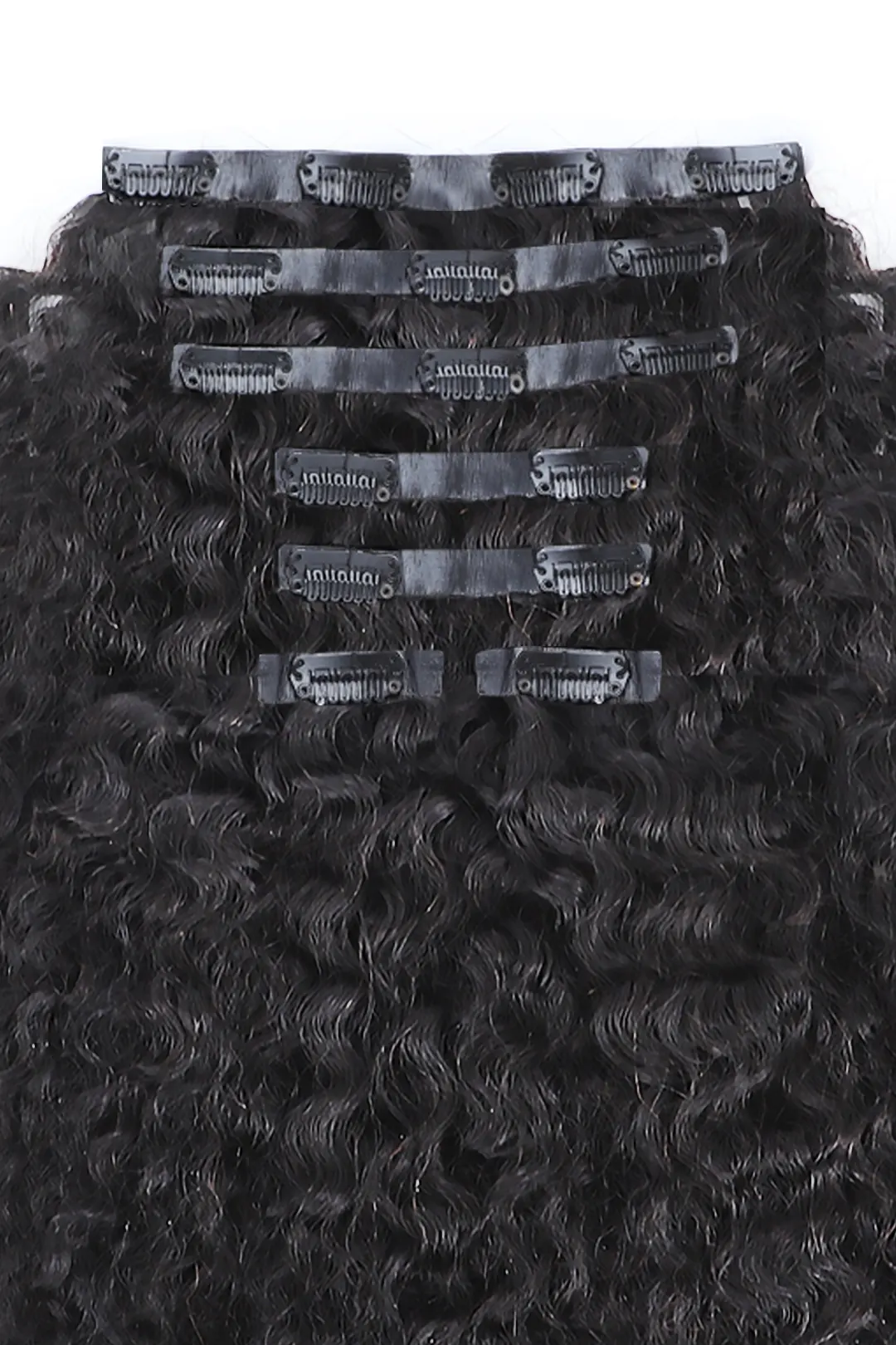 Burmese Curly with Spiral Curls Seamless Clip ins Double Drawn Hair - Image 3