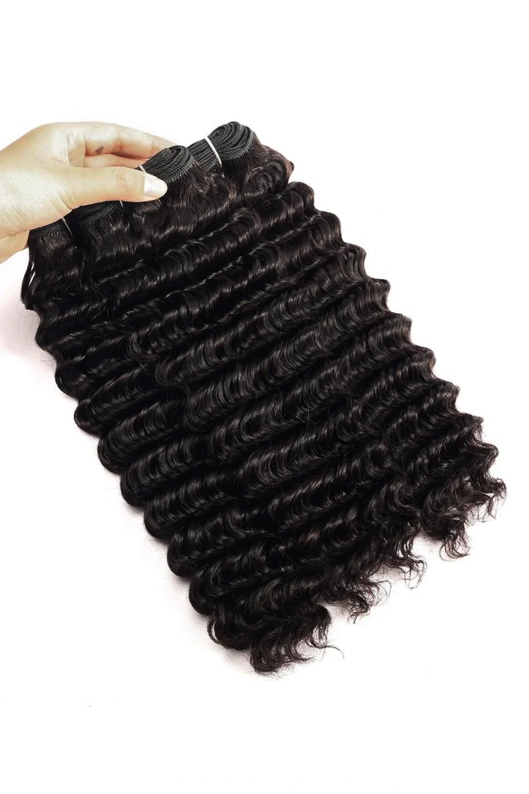 Cambodia Raw Hair Bundle Deep Wave Natural Color 12A - Image 8