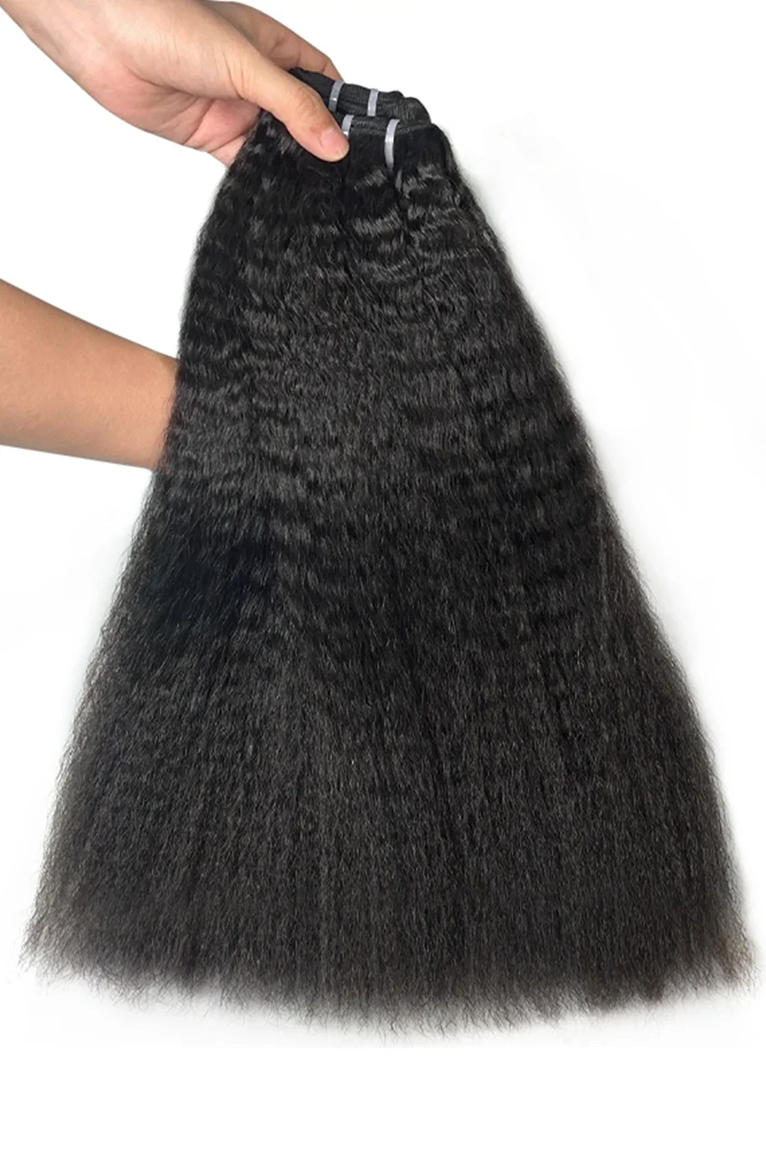 Cambodia Virgin Hair Bundles Sew in Extensions Kinky Straight - Image 3