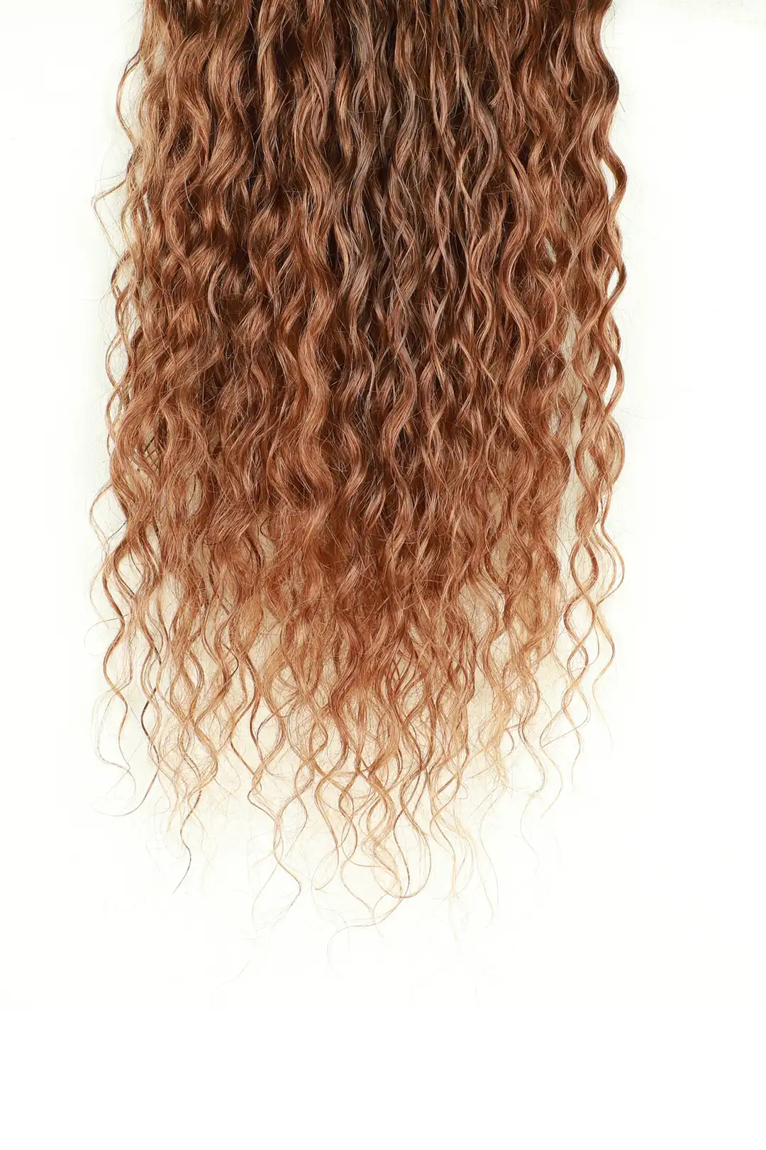 Color 30# Boho Crochet Box Braids with Human Hair Curls Deep Wave BB05 - Image 3