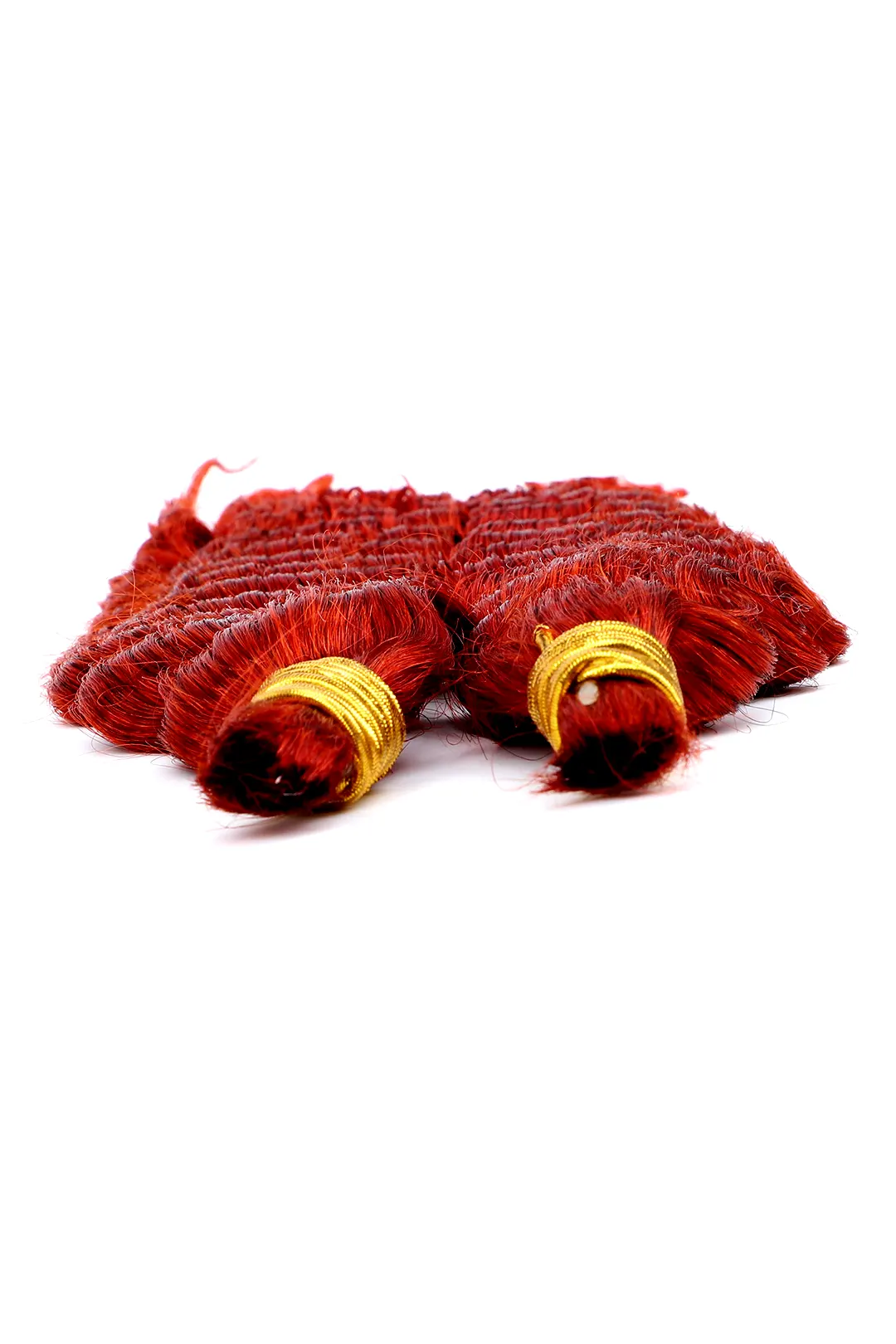 Copper Red Deep Wave Bulk Human Hair For Braiding BU23 - Image 2