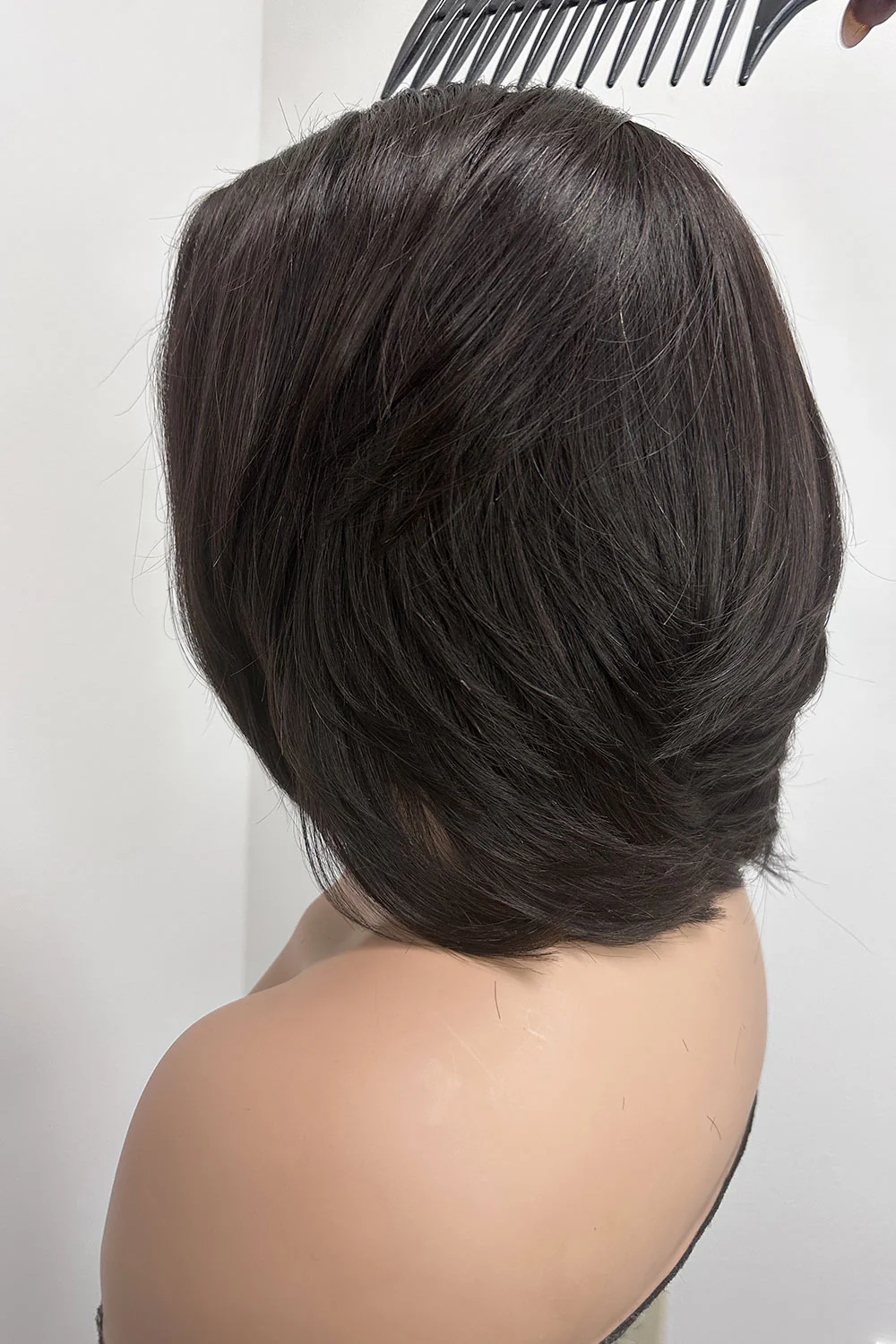 Designer Wigs- 13*4 Transparent Lace Front Wig Human Hair Styles Pixie Bob - Image 3