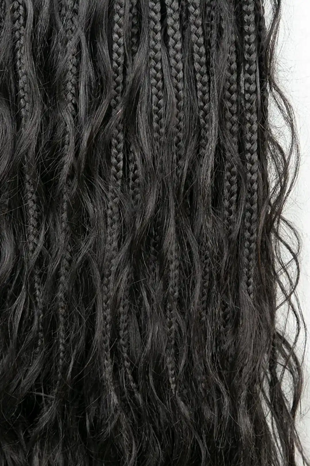 Crochet Mermaid Braids with Human Hair Curls Pre-Looped Loose Wave BB03 - Image 4