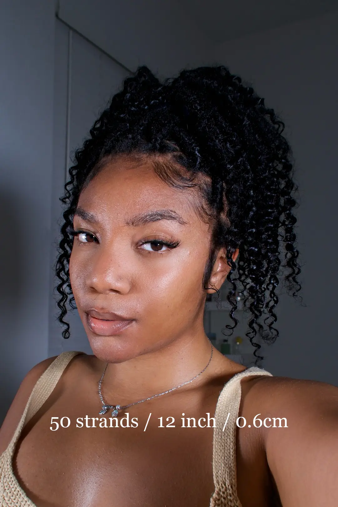 Culture Locs with Curly Ends Natural Black Curly Human Hair 10 Strands - Image 2