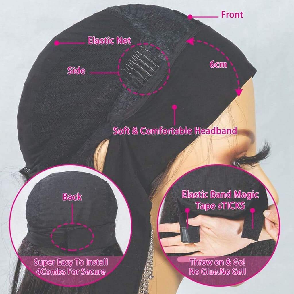 Curly Human Hair Headband Wig Short Bob Fashion Style - Image 4