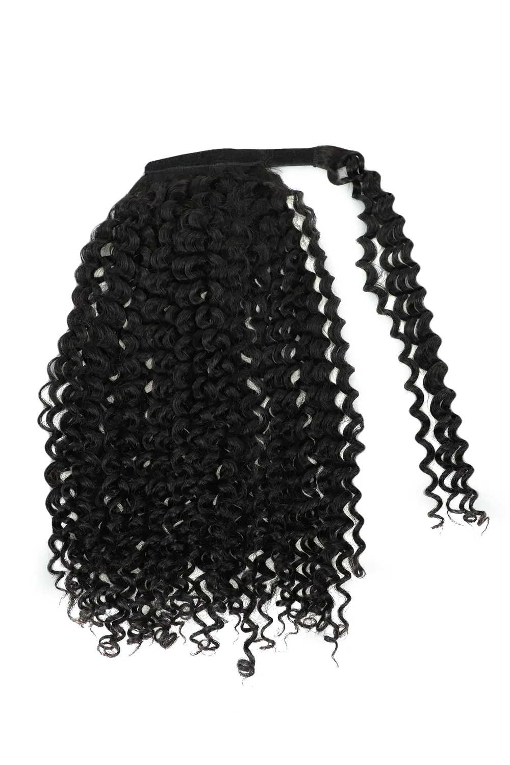 Curly Natural Color Ponytails Wrap Around Extensions 120-150g