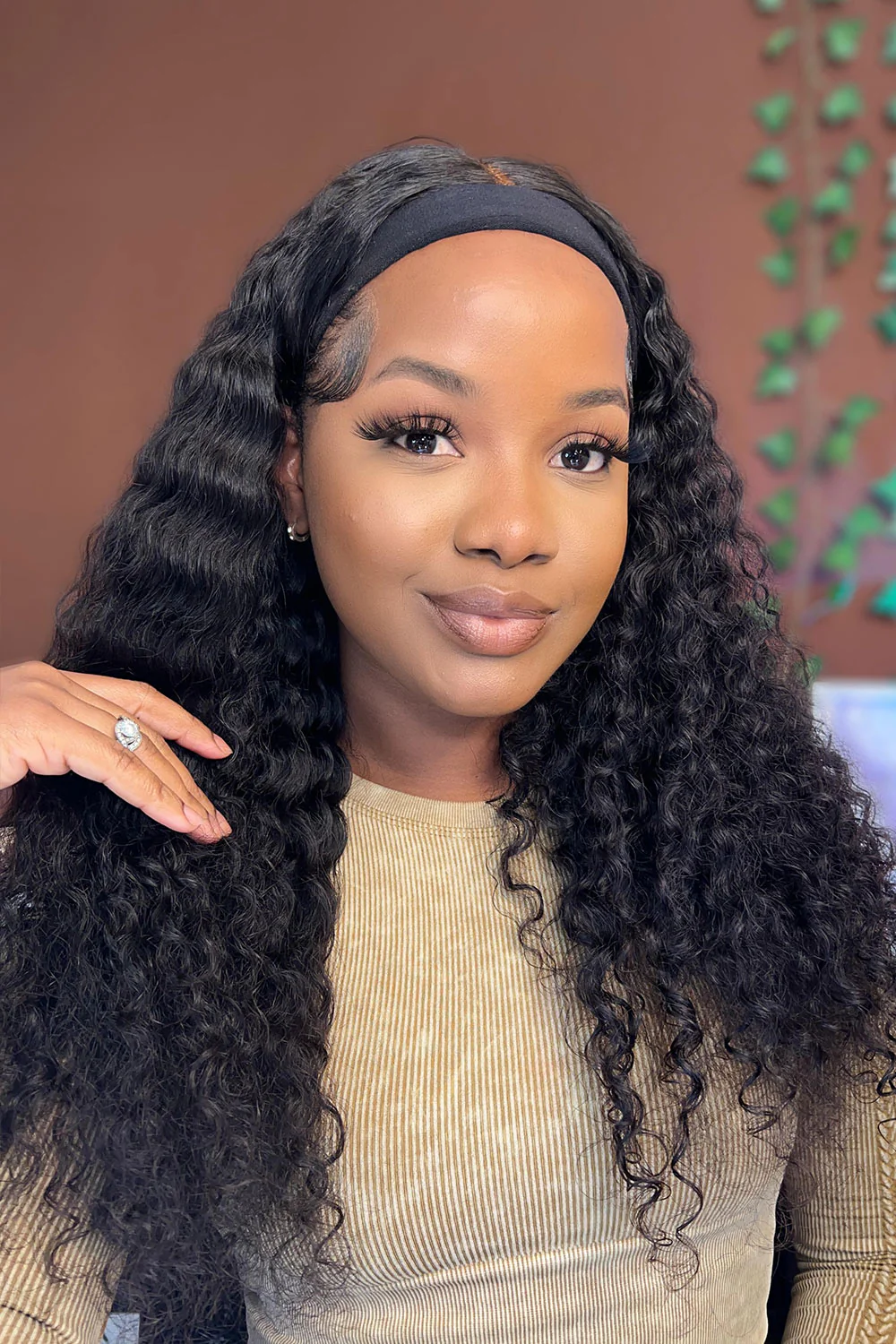 Lace Headband Wig Curly-LH02 - Image 2