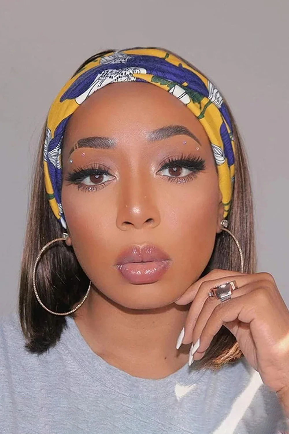 Cute Highlight Straight Bob Headband Wig Style - Image 3