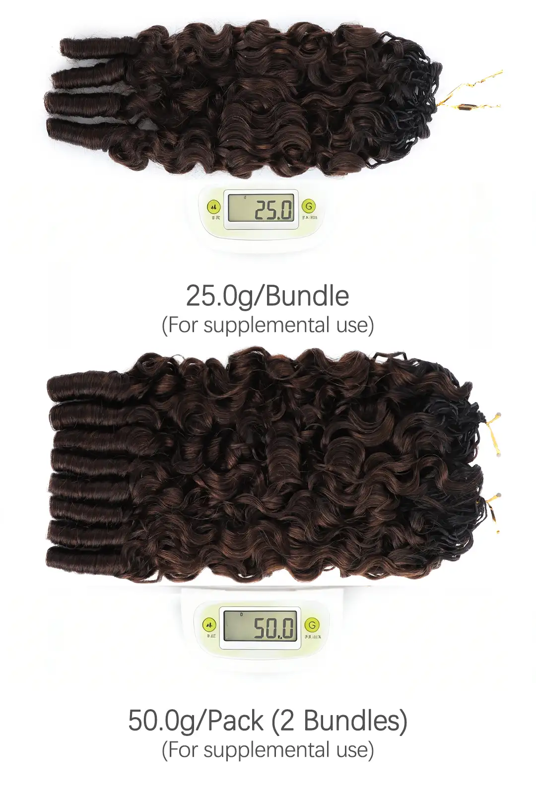 Dark Brown Ombre Burmese Curly with Spiral Curls Feather Crochet Hair - T1B/4 Human Hair - Image 5