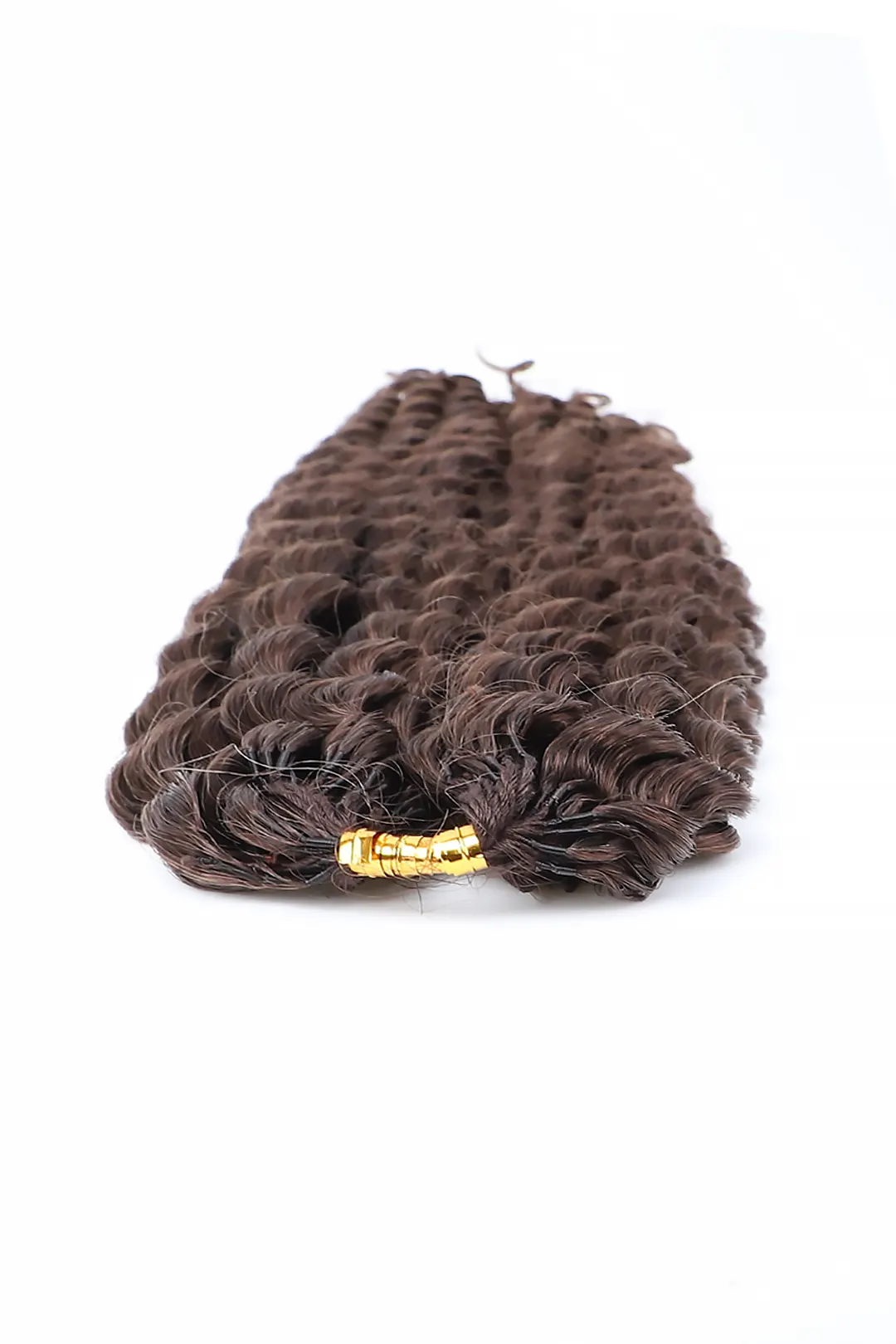 Dark Brown Water Wave Feather Crochet Miracle Knots Human Hair - Image 2