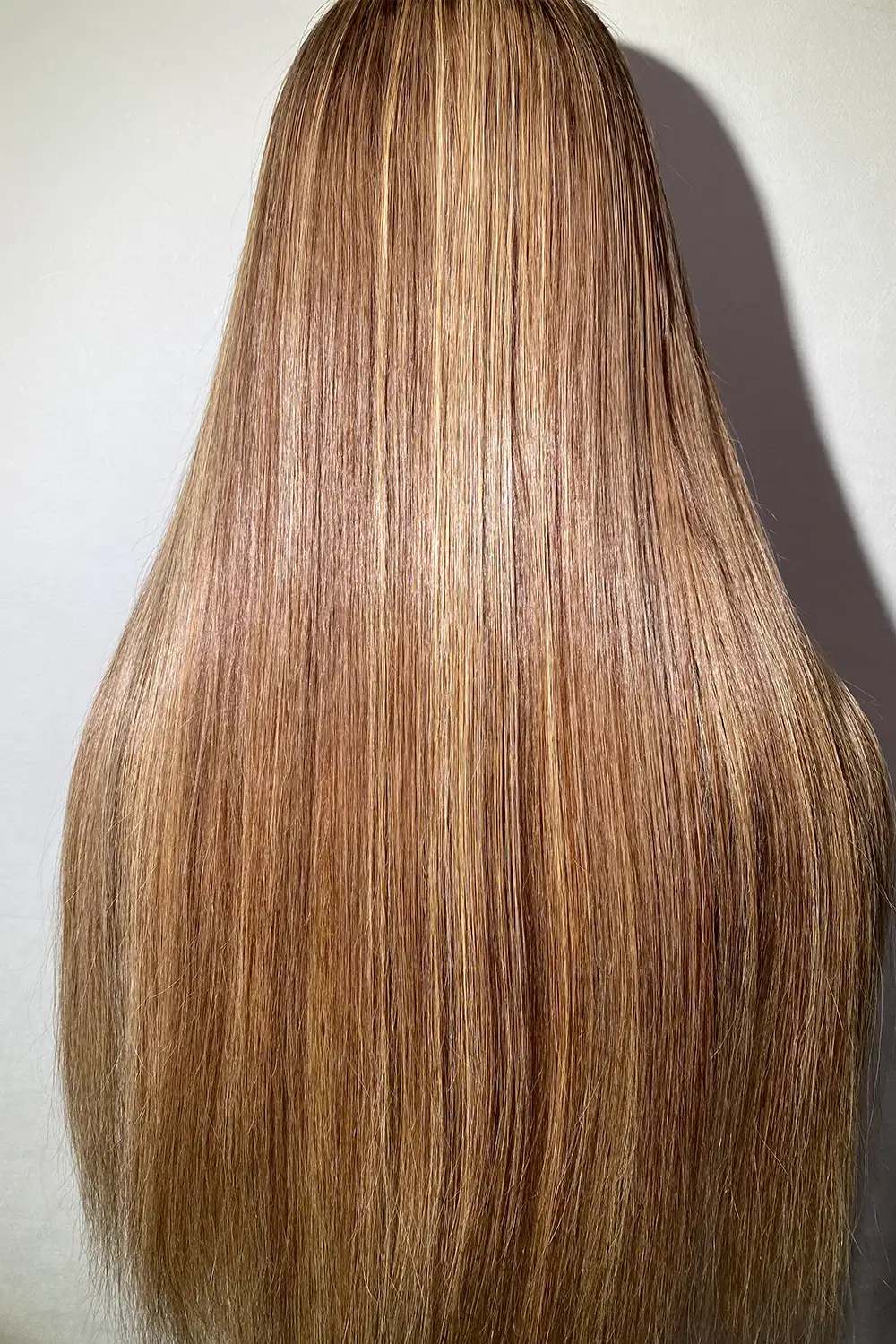 Designer Wigs-13*6 Sleek Highlights Long Silky Straight Wig With Bangs - Image 5