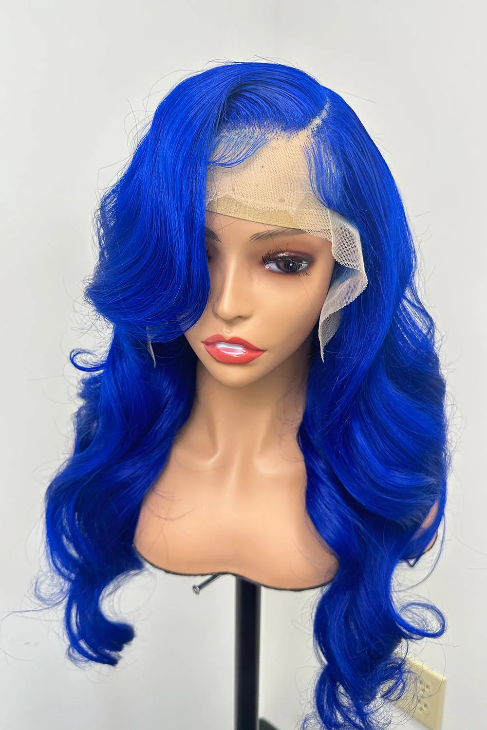 Designer Wigs-13*6 Lace Front Blue Wig Natural Wave - Image 4