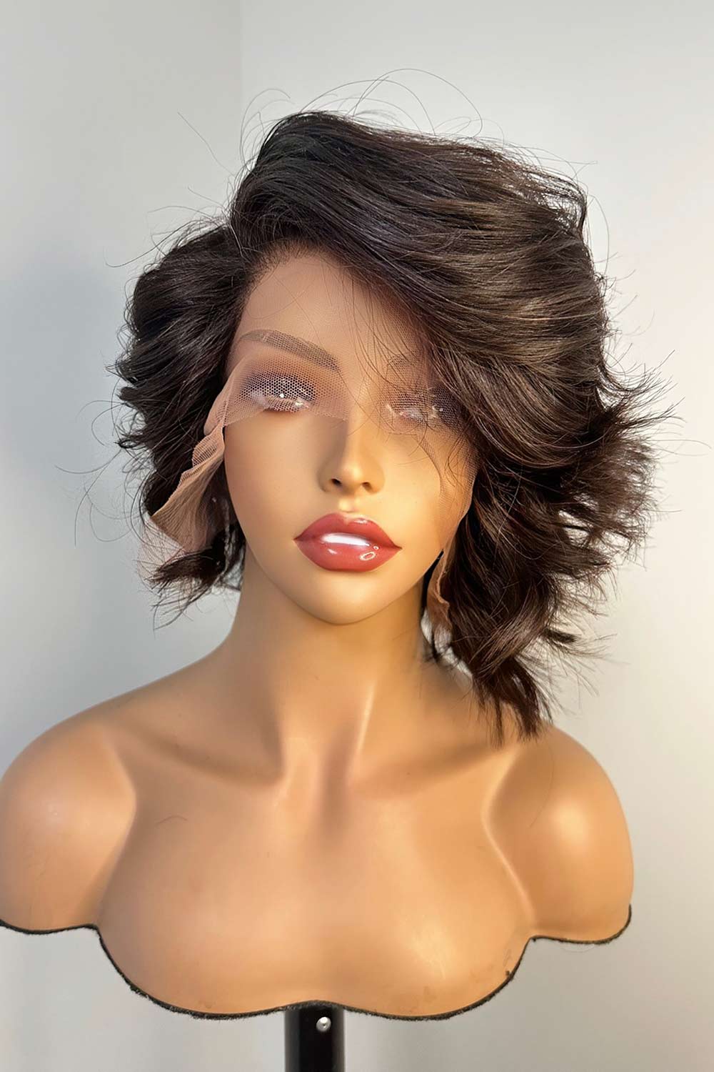 Designer Wigs - Bombshell Body Wave Short Compact 13*6 Lace Front Wig - Image 5