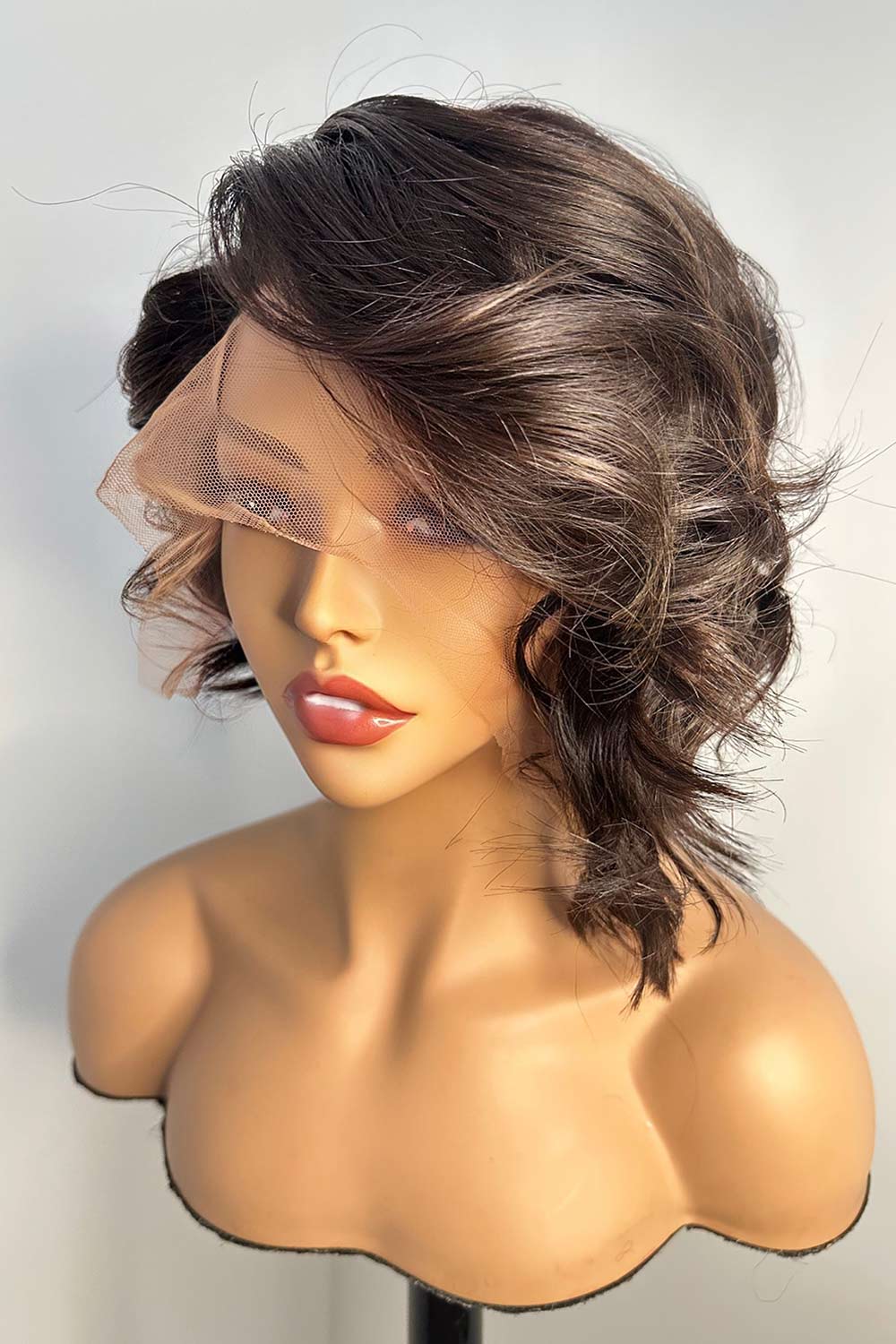 Designer Wigs - Bombshell Body Wave Short Compact 13*6 Lace Front Wig - Image 6