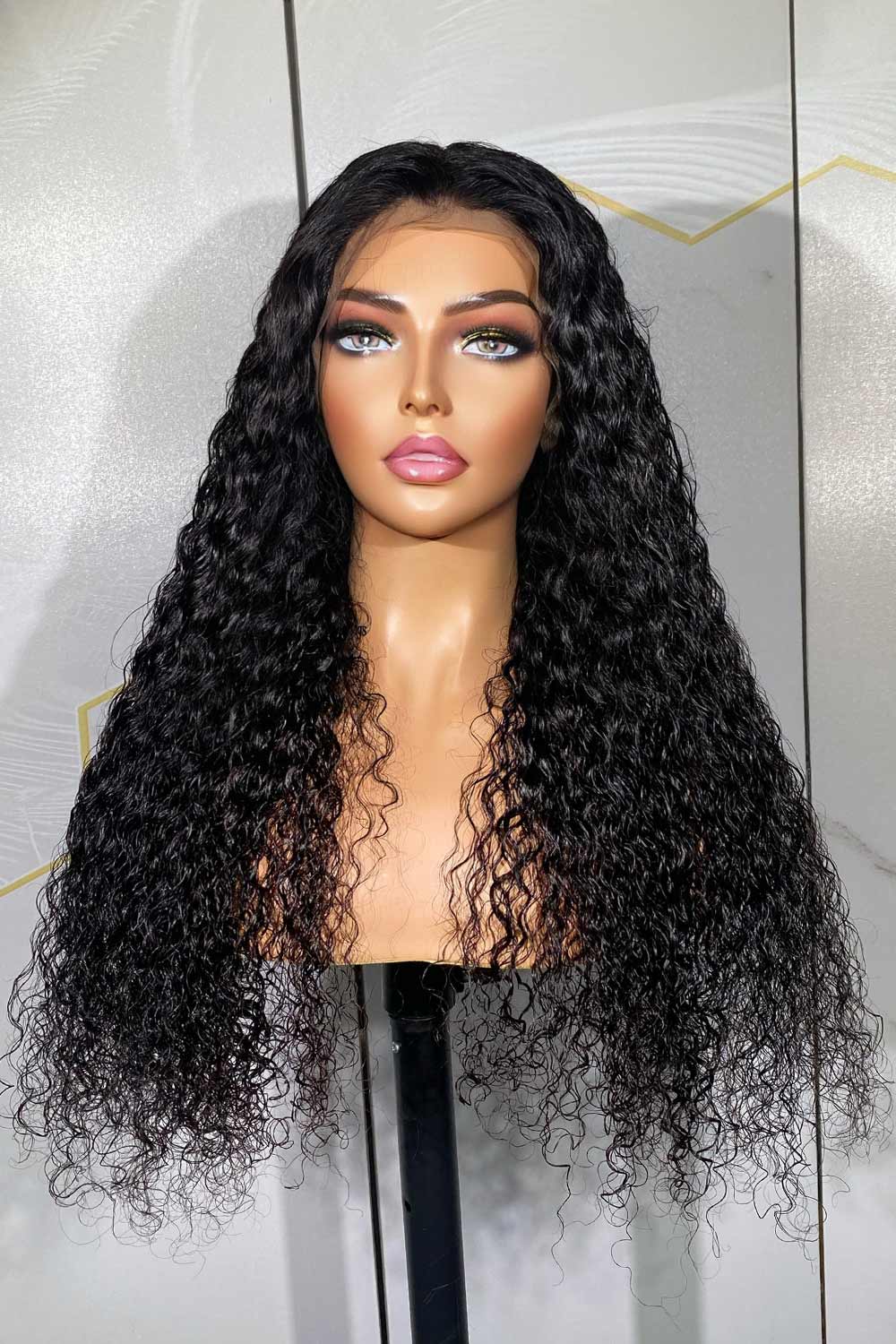 Designer Wigs-13x3 Light Brown Lace 300% Density Water Wave Wigs - Image 3