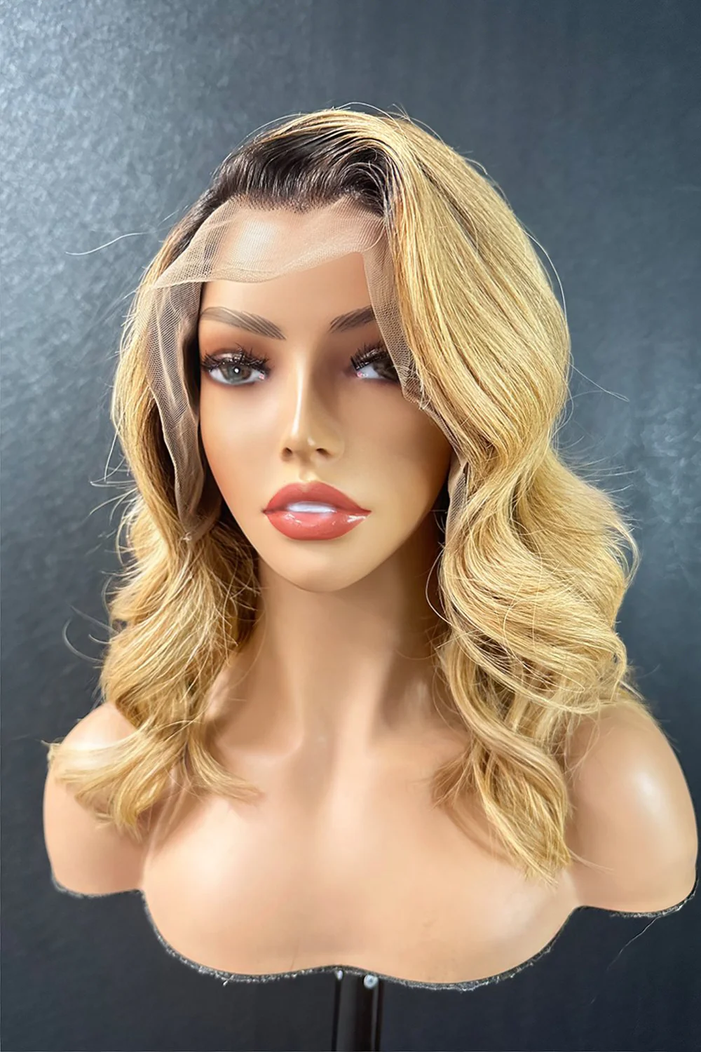 Designer Wigs-13x6 Lace Front Cute Bob Natural Wave Wigs