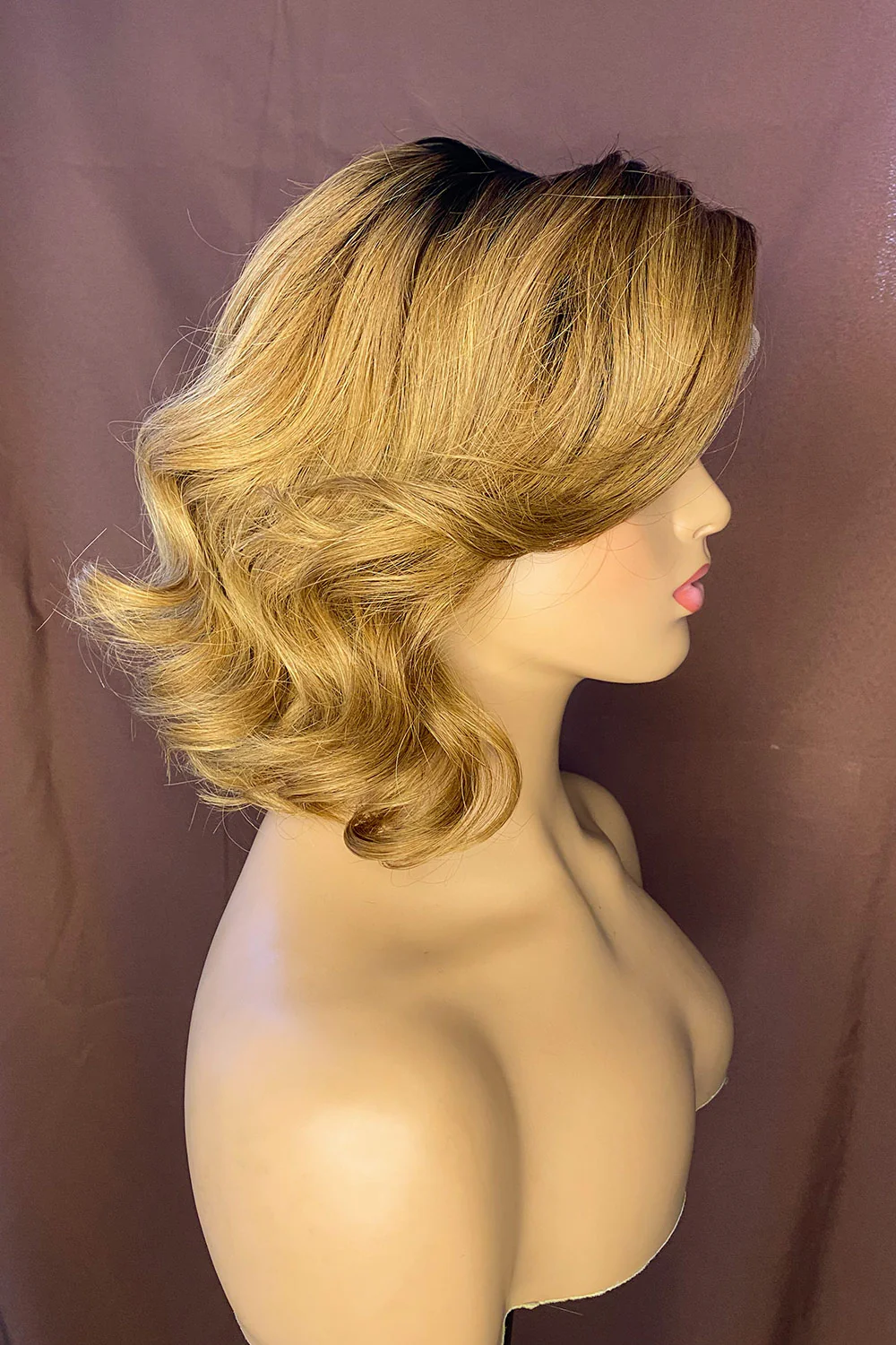Designer Wigs-13x6 Lace Highlight Color Curly Bob Wigs DW27 I C Part Wig - Image 2