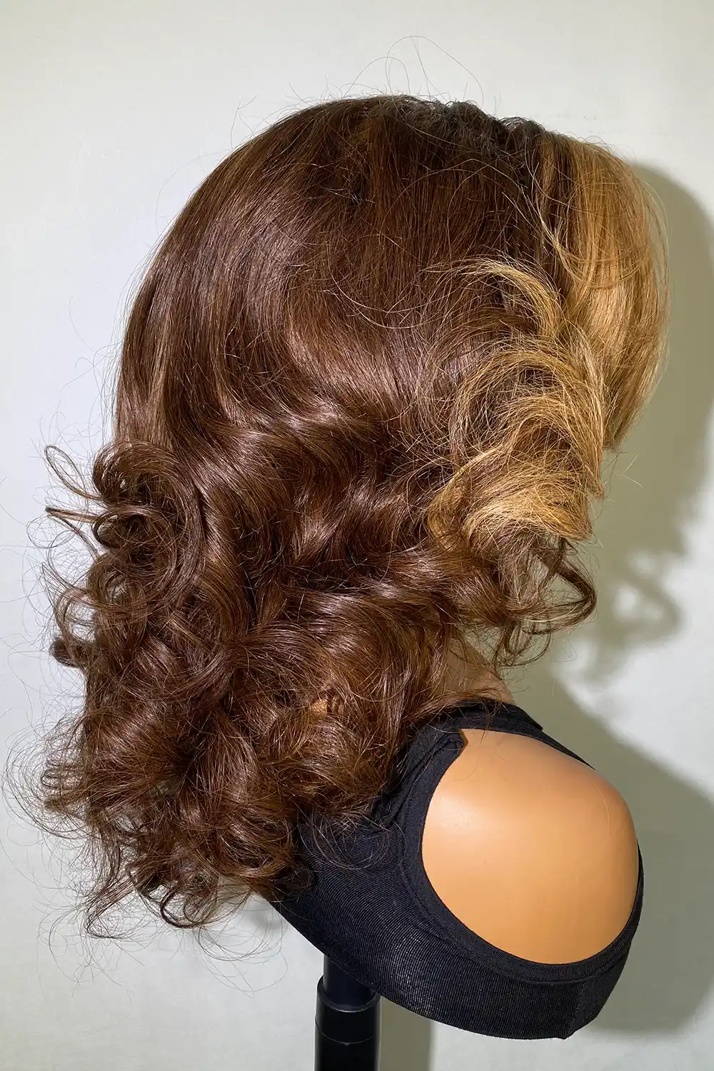 Designer Wigs-Brown Mix Black Loose Wave 13x4 Light Brown C Part - Image 6