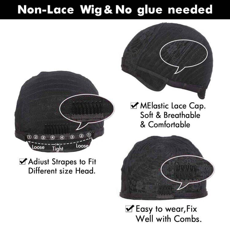 Designer Wigs-Ultra Natural Lightweight Bouncy Non Lace Wig With Bangs - Image 8
