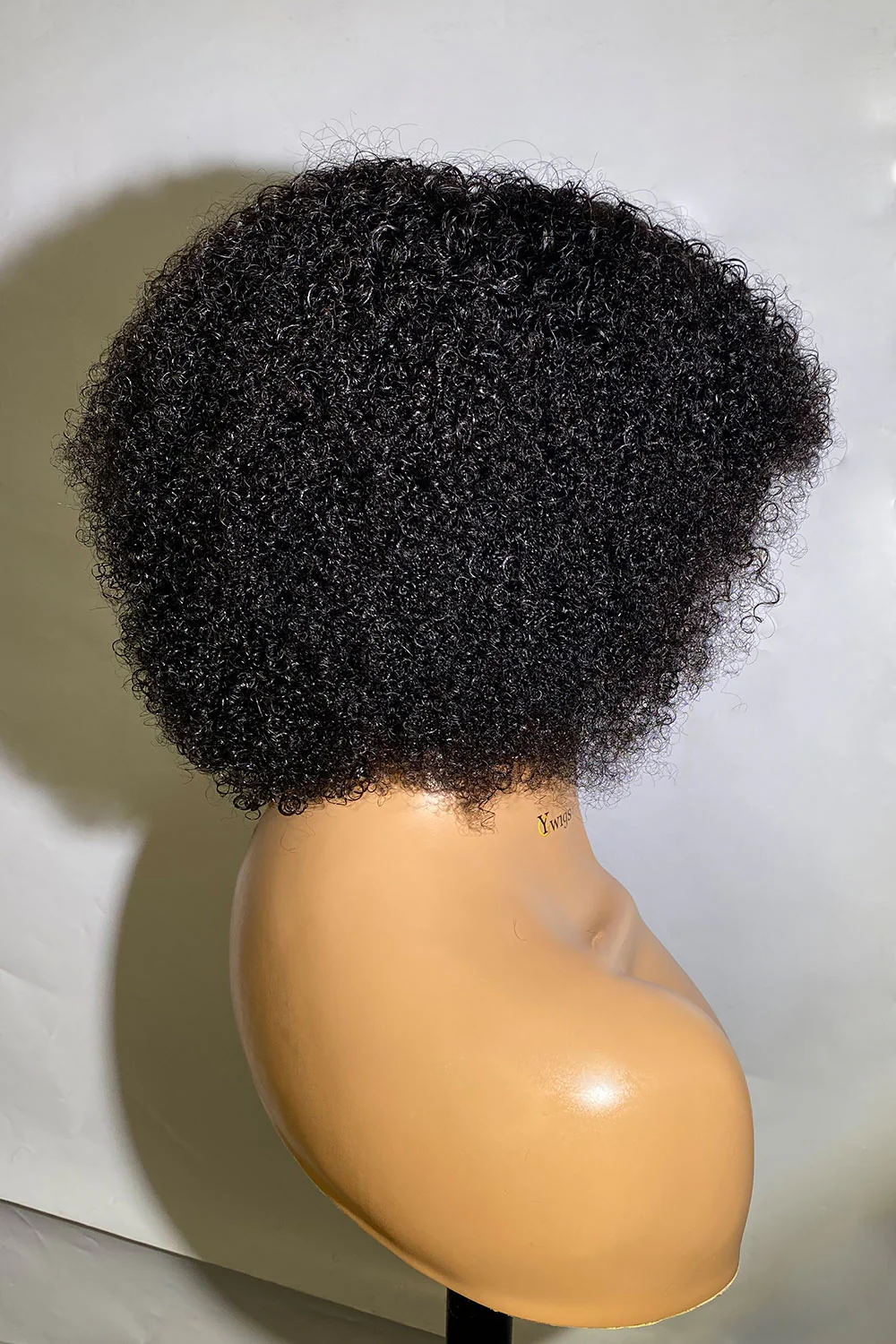 Designer Wigs-Coily Curly Non Lace Scalp Top Human Hair Wigs - Image 4