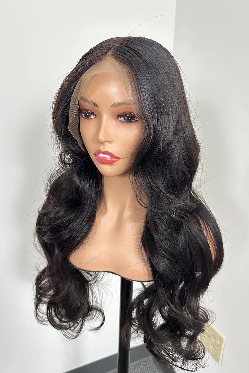 Designer Wigs-Elegant Natural Black Wavy 13x6 Lace Wigs