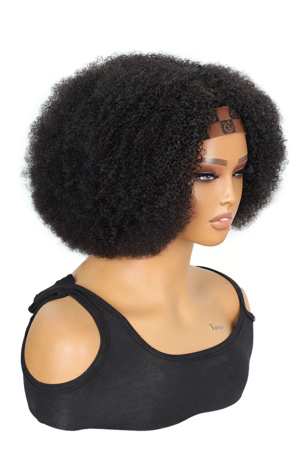 Designer Wigs-Jerry Curl Affordable Lace Headband Wig - Image 3