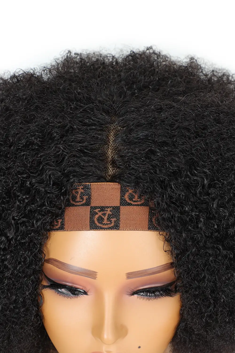 Designer Wigs-Jerry Curl Affordable Lace Headband Wig - Image 4