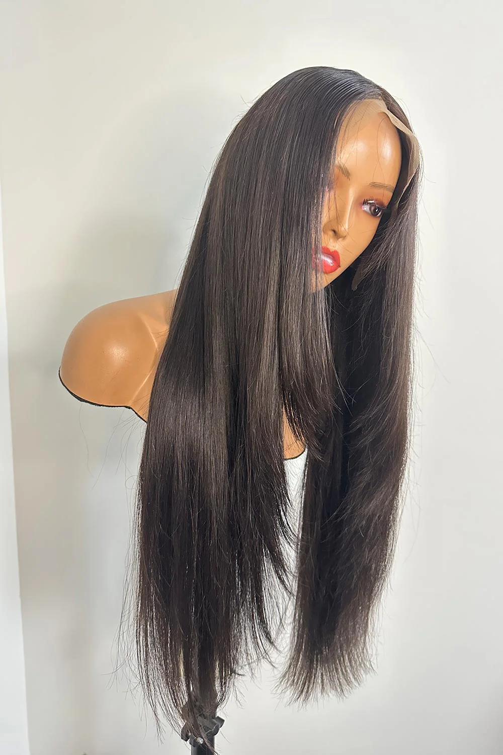 Designer Wigs-Layered Cut 24" Silky Straight 13x6 Lace Wigs - Image 3