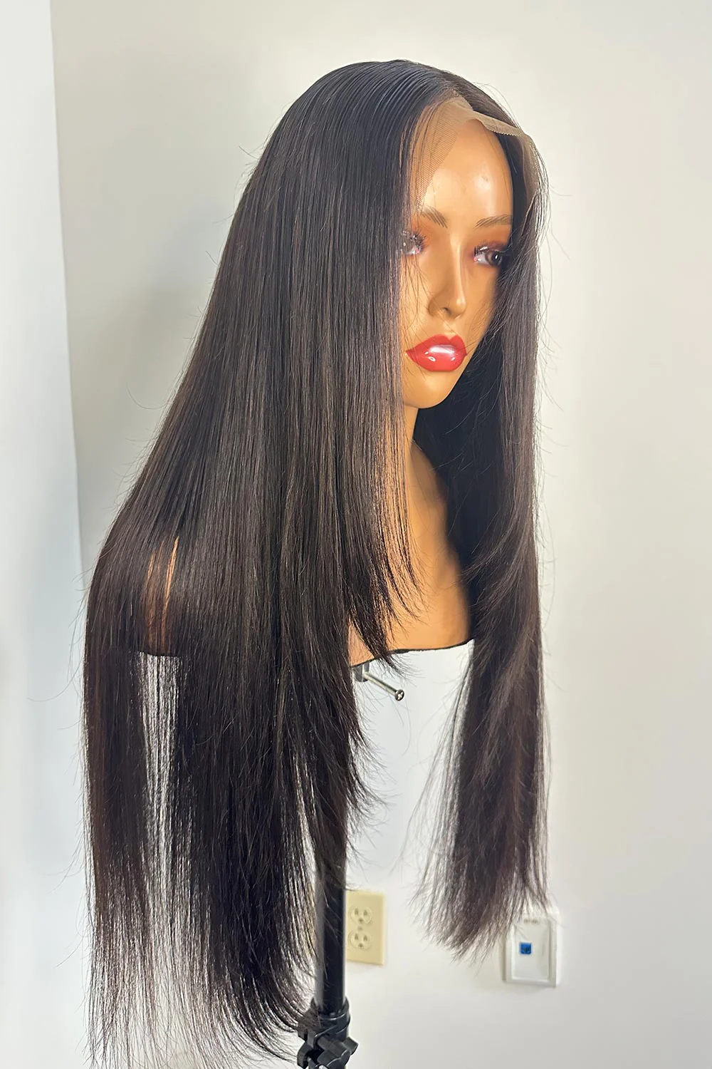 Designer Wigs-Layered Cut 24" Silky Straight 13x6 Lace Wigs - Image 6