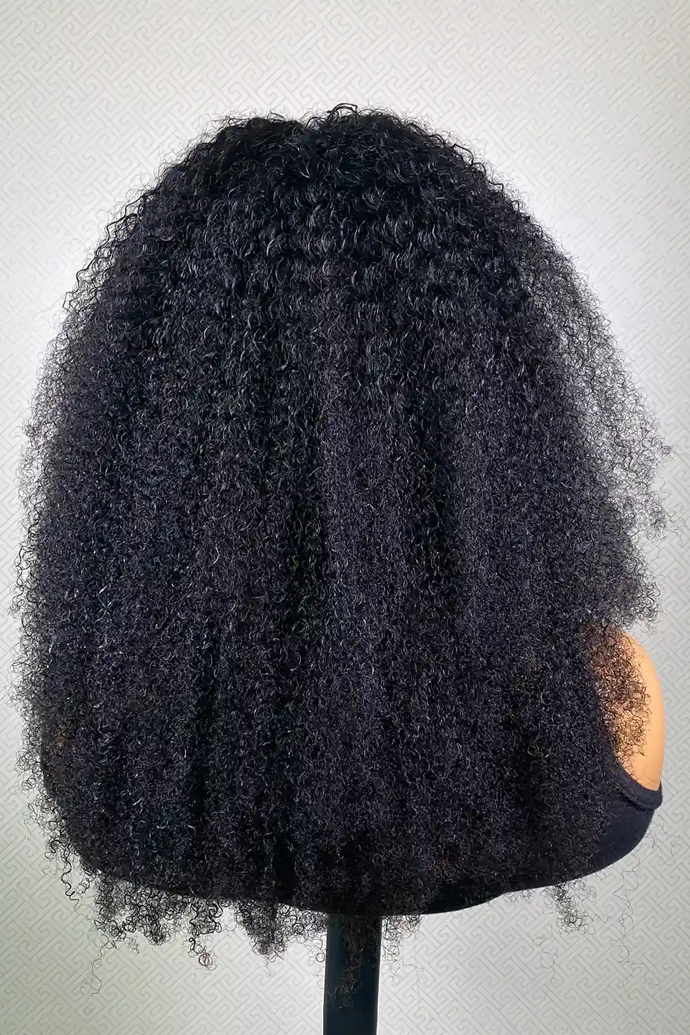 Designer Wigs - Natural Color Kinky Curly Headband Wig Styles - Image 3