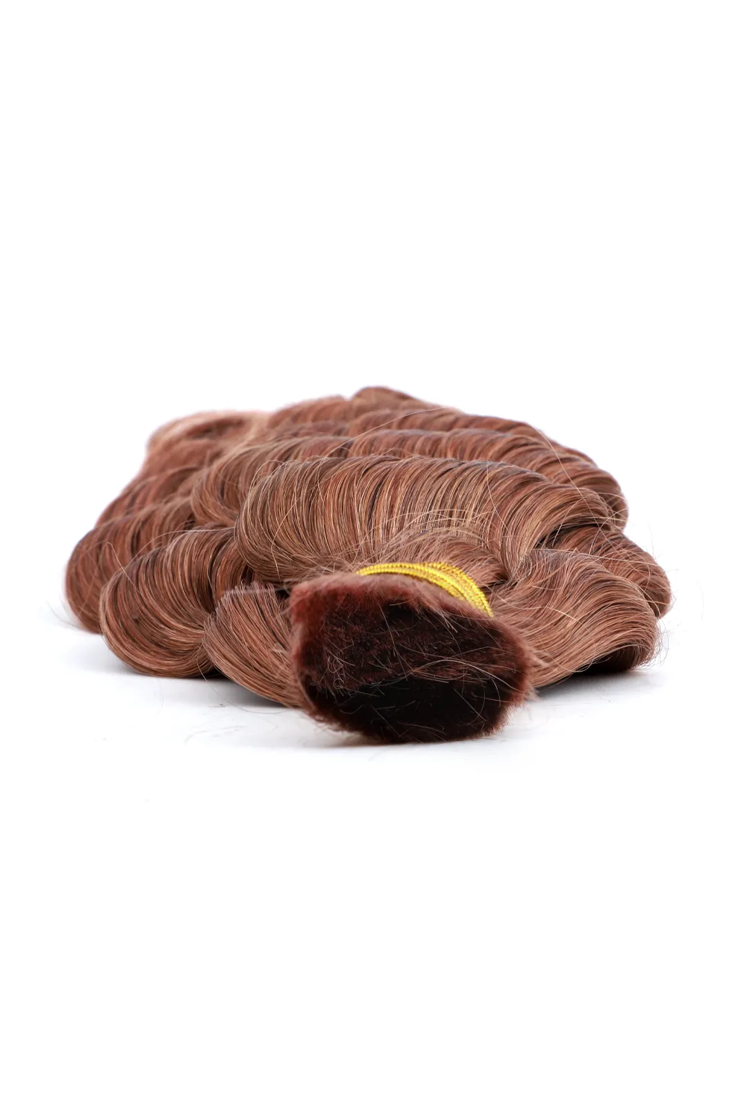 Double Drawn #30 Medium Auburn Brown Bulk Hair Loose Wave BU66 - Image 2