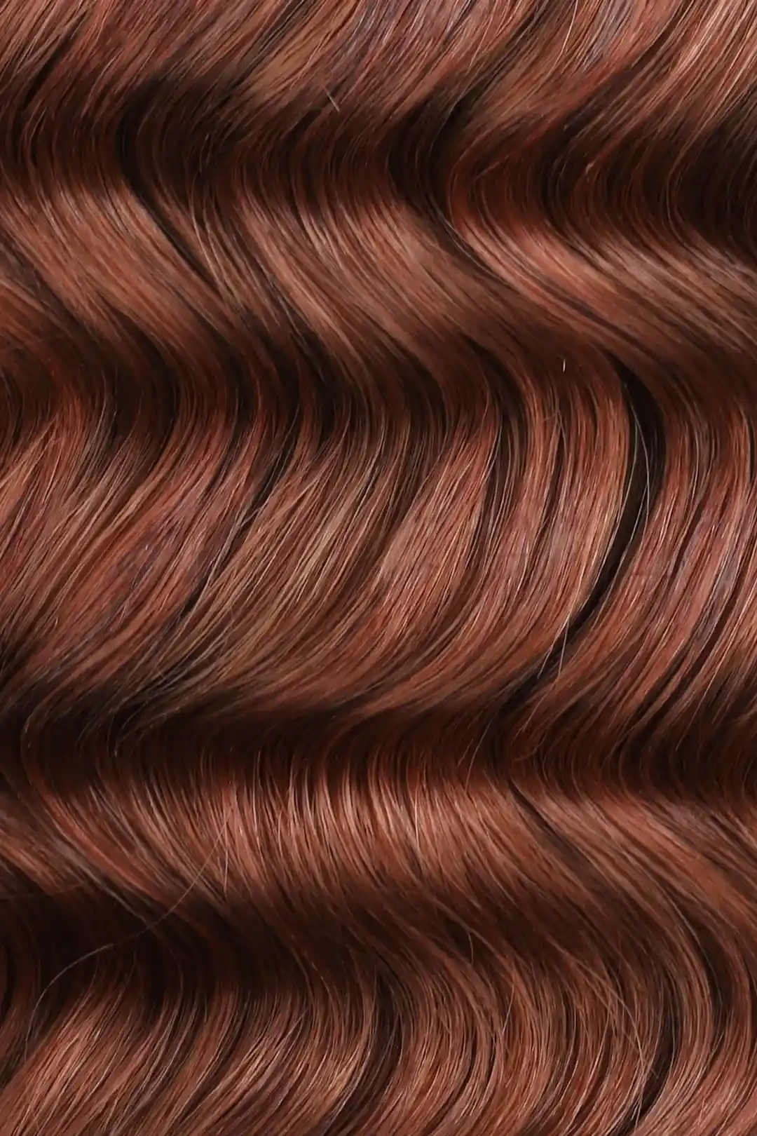 Double Drawn #30 Medium Auburn Brown Bulk Hair Loose Wave BU66 - Image 4
