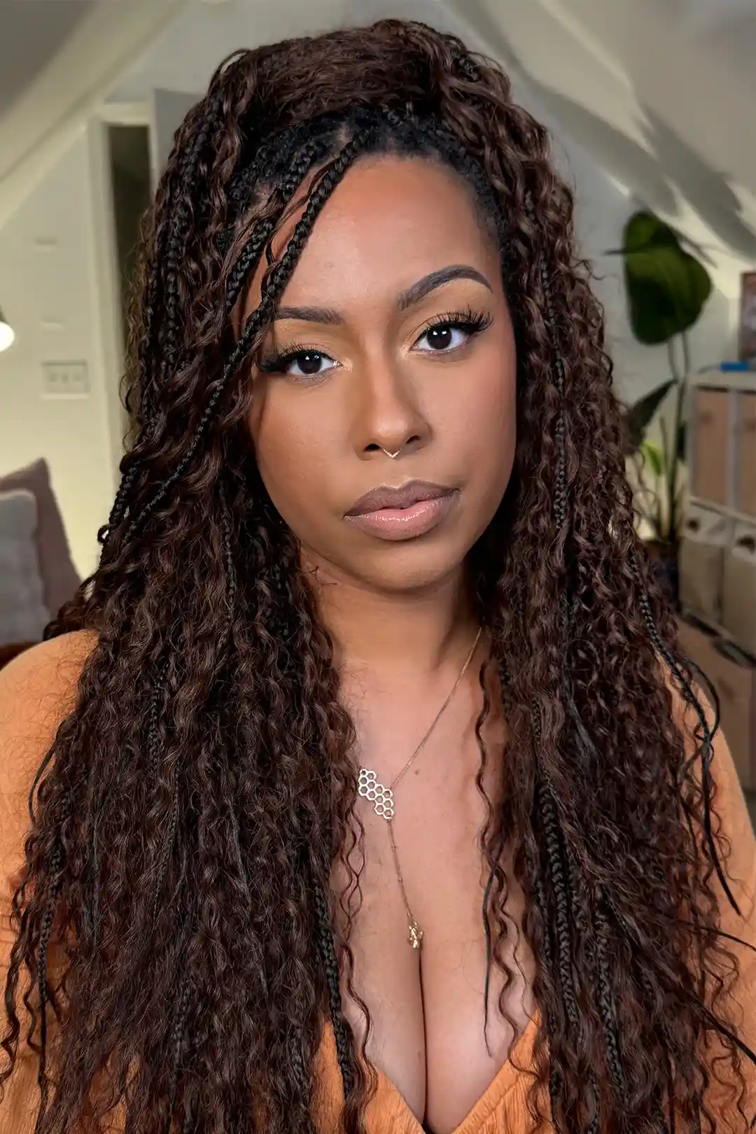Double Drawn #4a Dark Brown Bulk Hair Deep Wave BU45 - Image 5