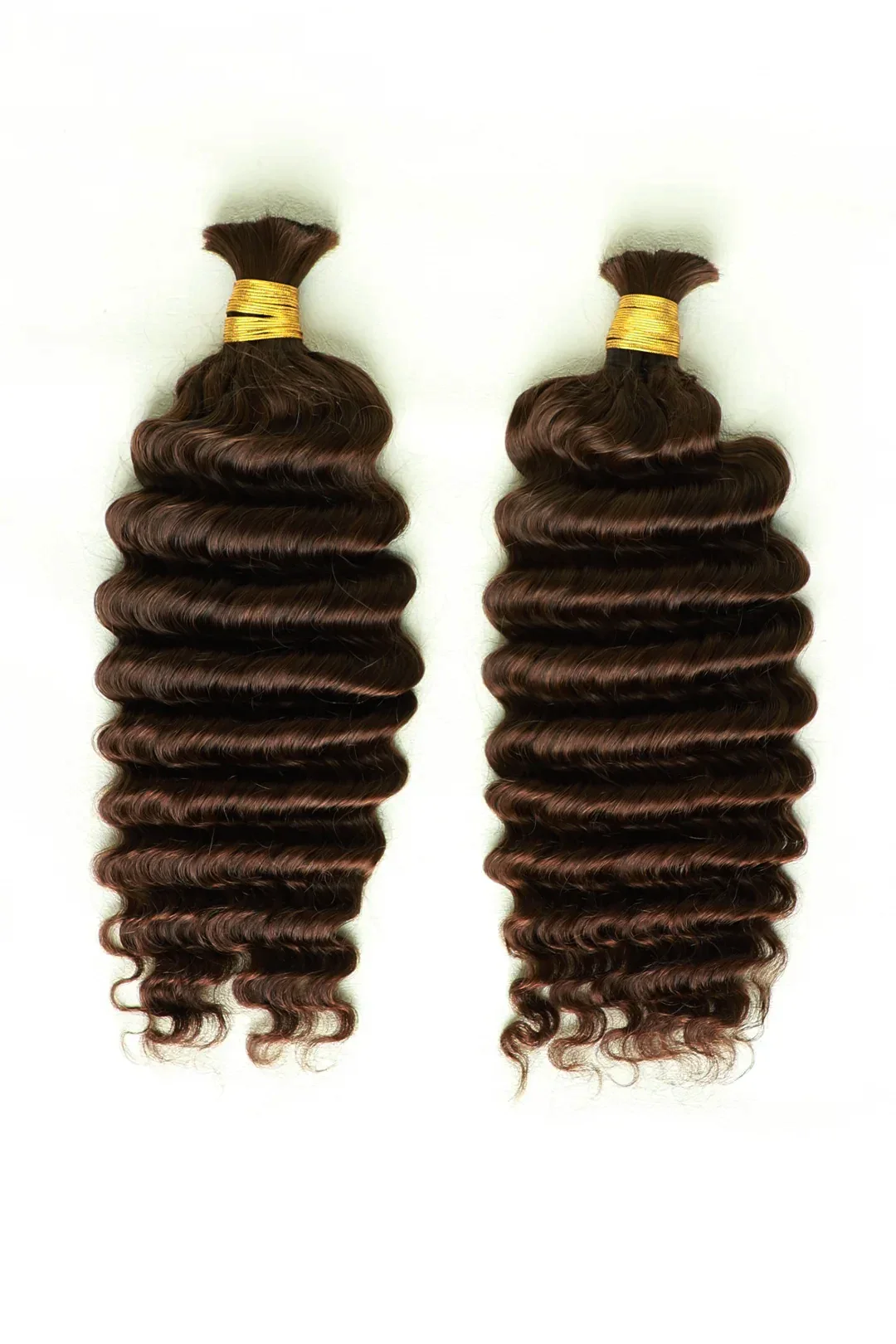 Double Drawn #4a Dark Brown Bulk Hair Deep Wave BU45 - Image 6