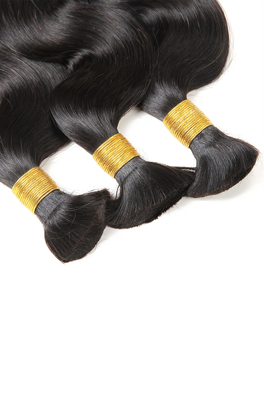Body Wave Bulk Human Hair For Braiding Natural Black BU08 - Image 10