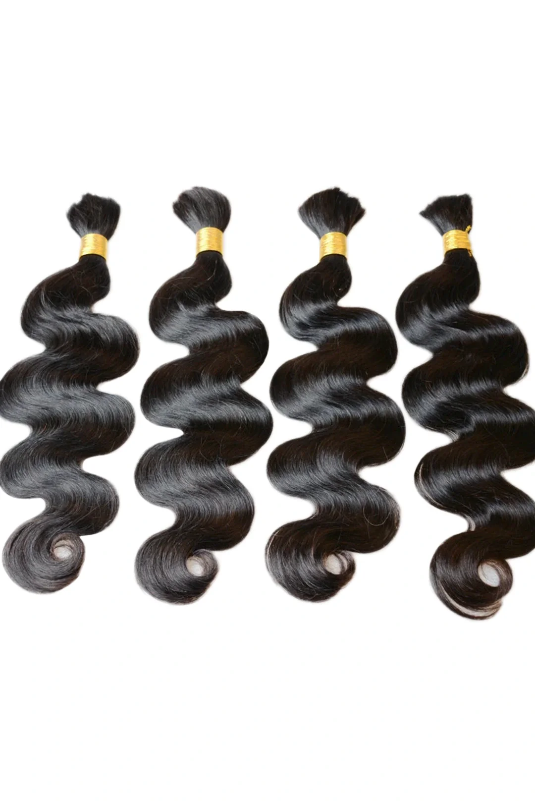 Body Wave Bulk Human Hair For Braiding Natural Black BU08 - Image 11