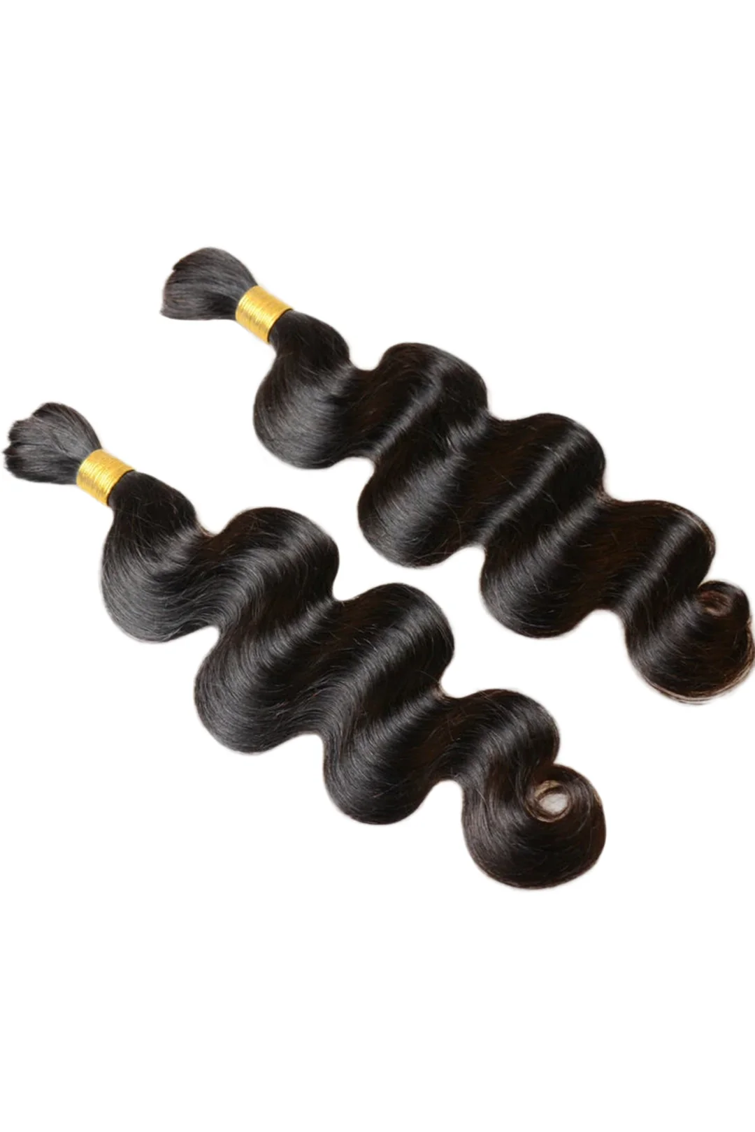 Body Wave Bulk Human Hair For Braiding Natural Black BU08 - Image 12