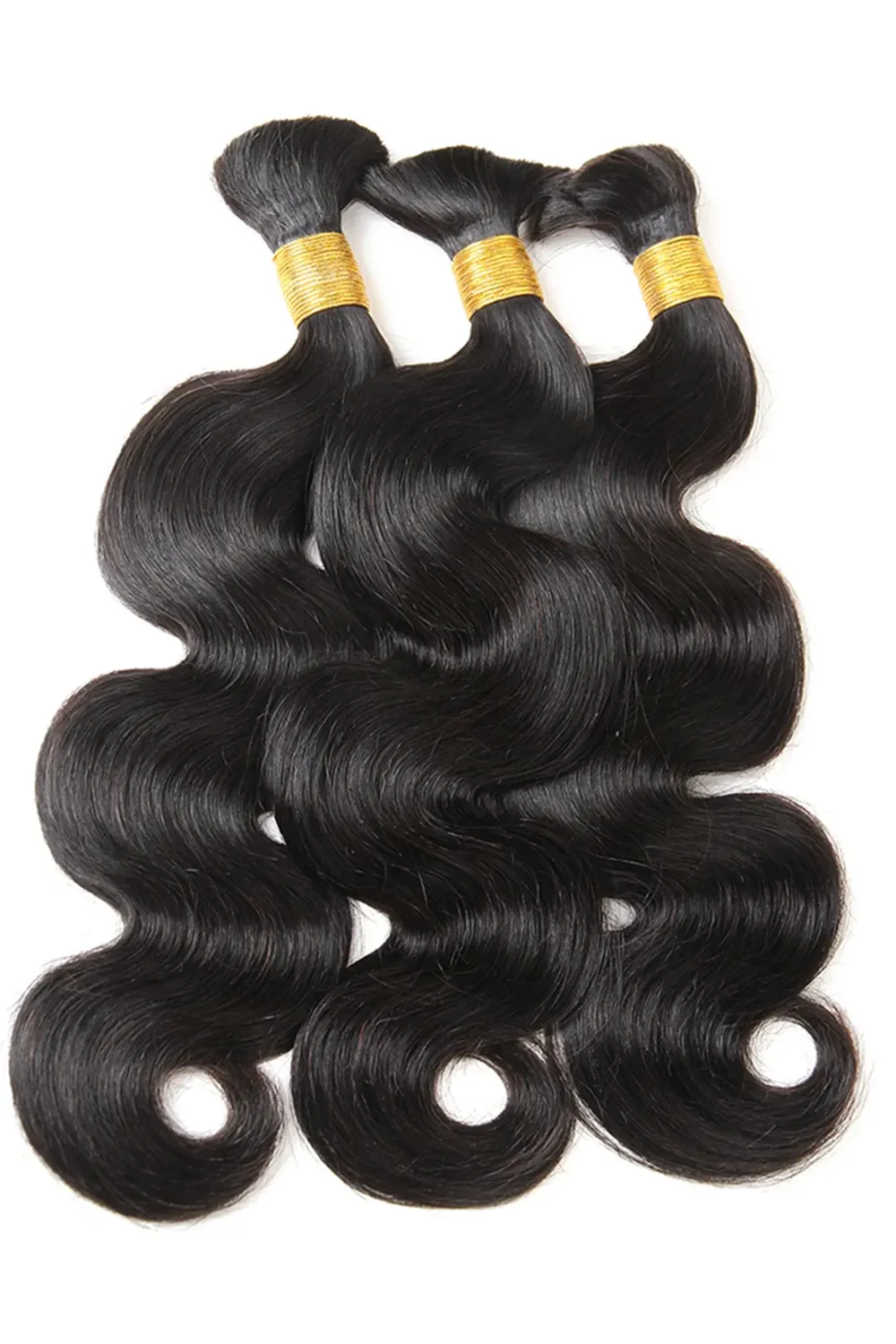 Body Wave Bulk Human Hair For Braiding Natural Black BU08 - Image 3