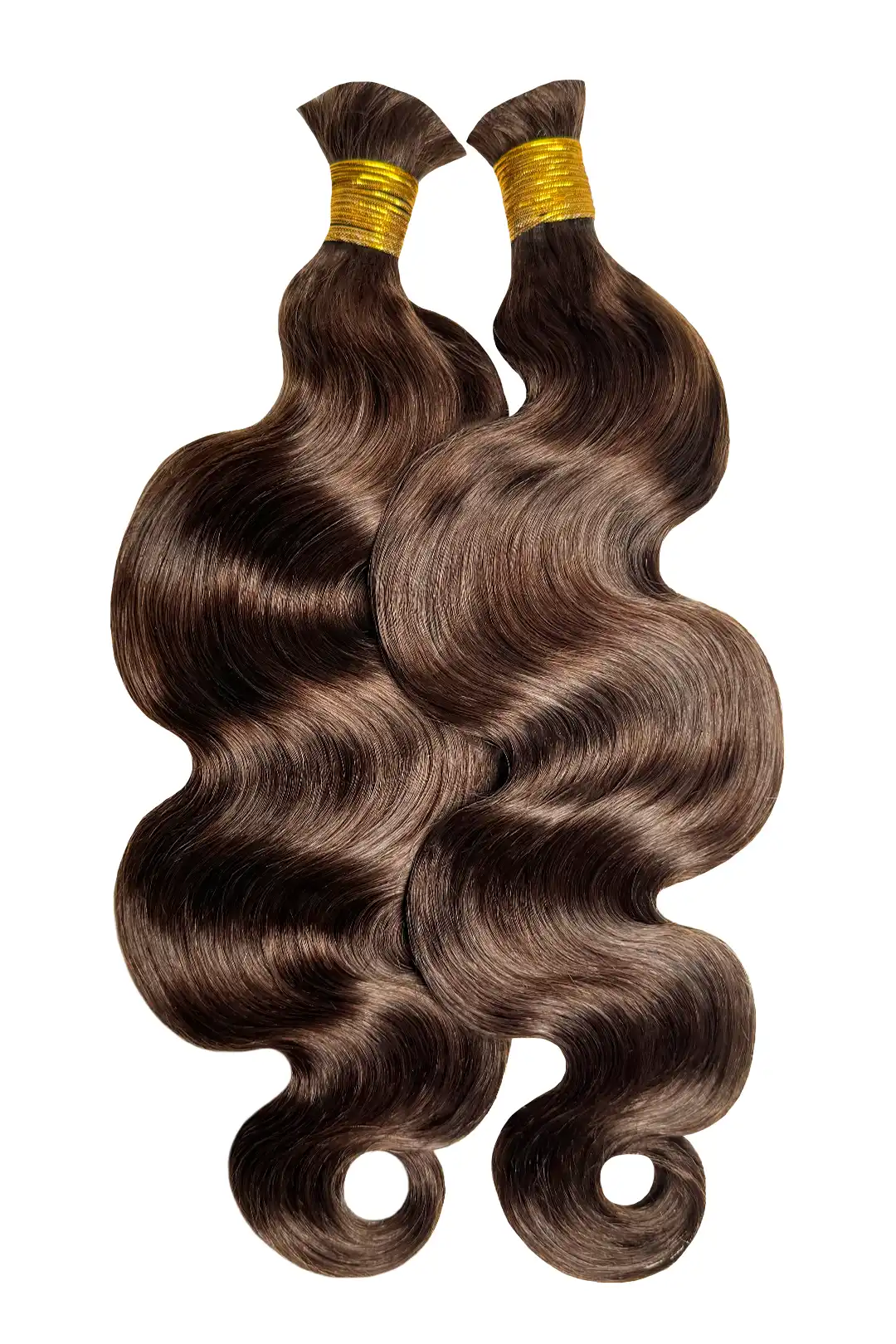 Double Drawn Dark Brown Body Wave Bulk Hair For Braiding BU59 - Image 4